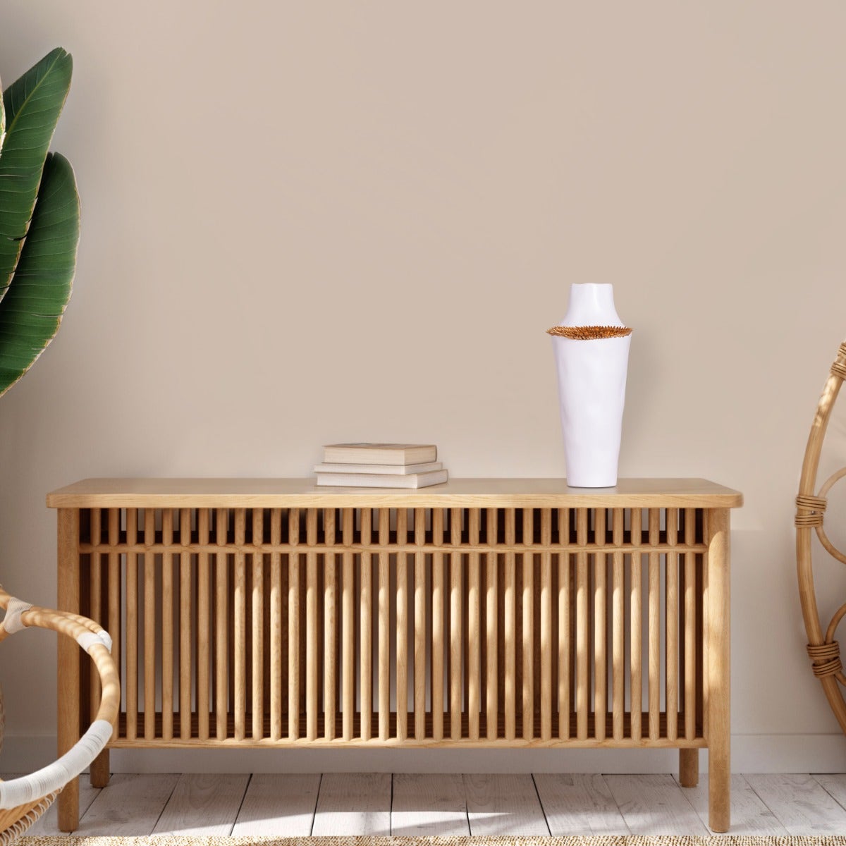 Care To Dare (White/ Gold) Ceramic Vase