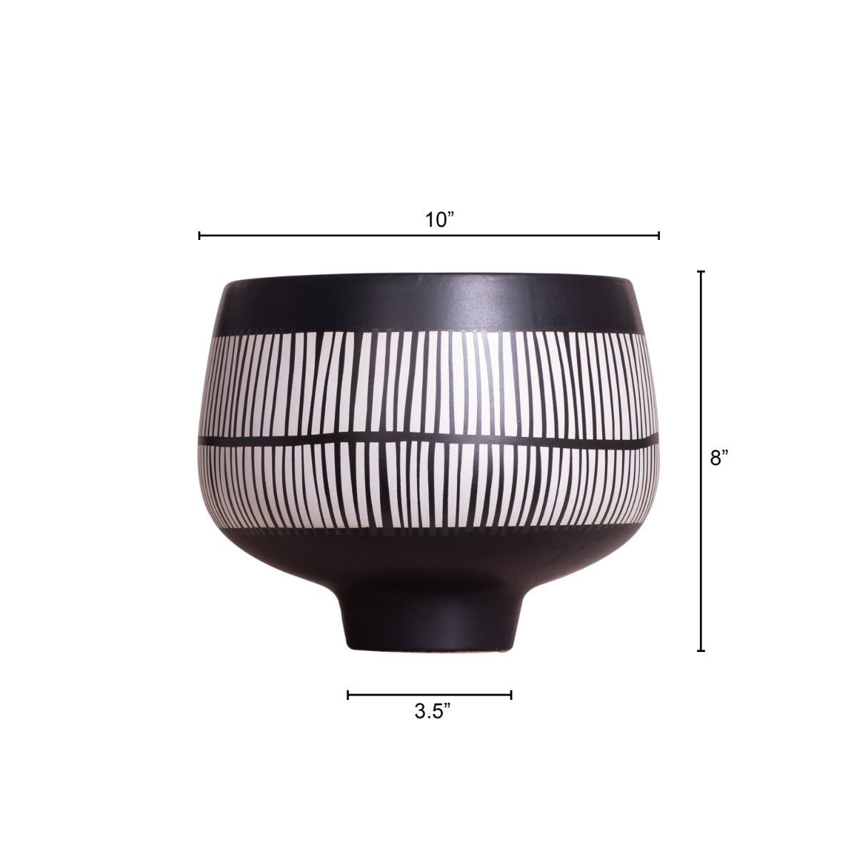 Simple Touch (Black/ White) Ceramic Vase
