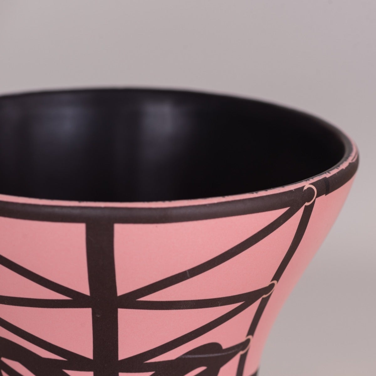 Tie Me Pretty (Black/ Pink) Ceramic Vase