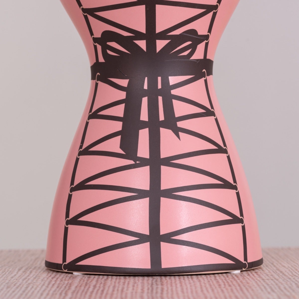 Tie Me Pretty (Black/ Pink) Ceramic Vase