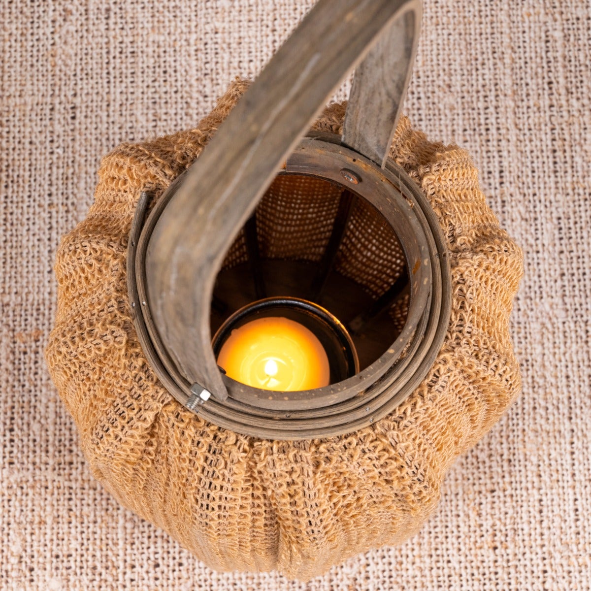 Rattan Rage (Beige) Lanterns (Set of 2)