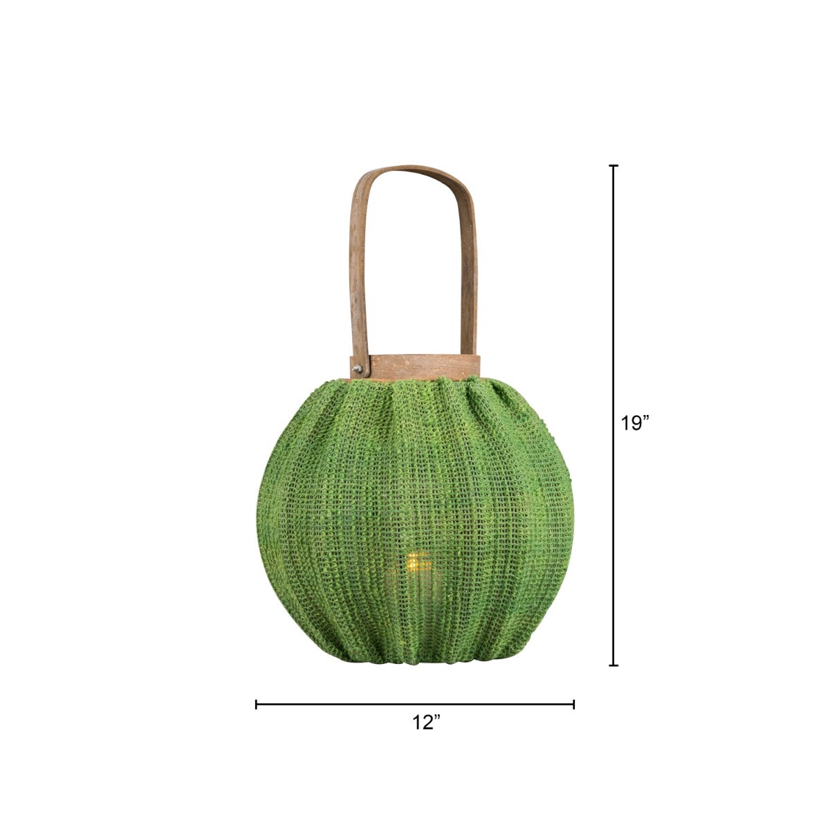 Very Vert (Green) Wooden Lanterns (Set of 2)