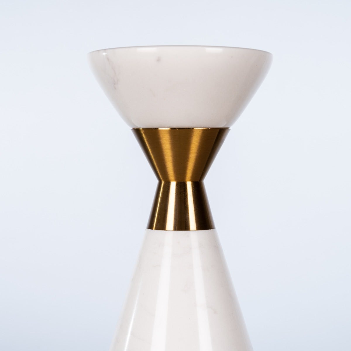 Nailed It (Large, White/Gold) Marble Candle Holder