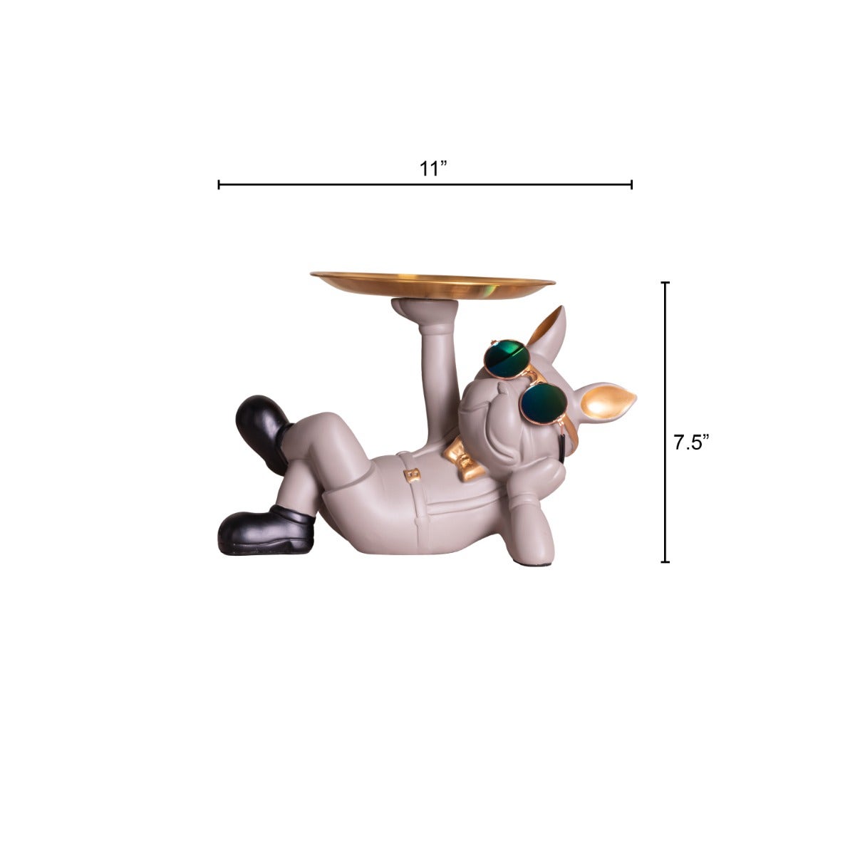 Dating Drama (Grey, Gold) Resin Home Decor Tray