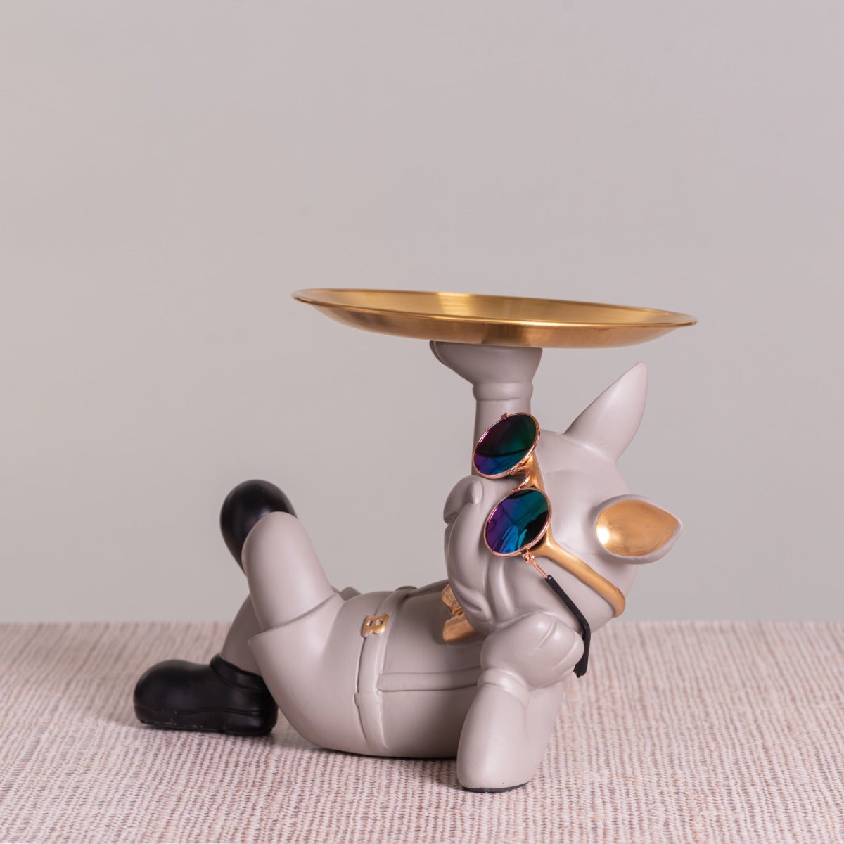 Dating Drama (Grey, Gold) Resin Home Decor Tray