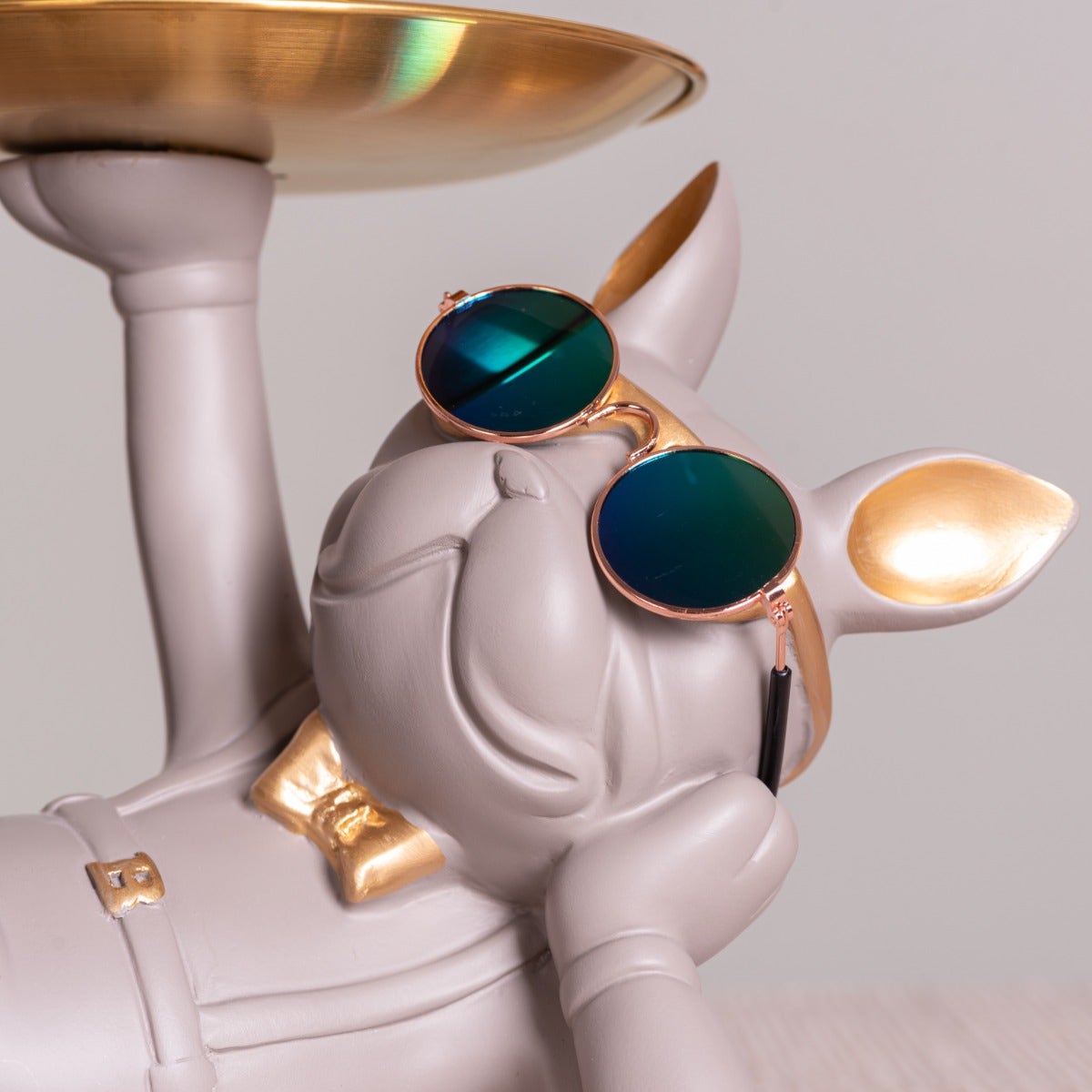 Dating Drama (Grey, Gold) Resin Home Decor Tray