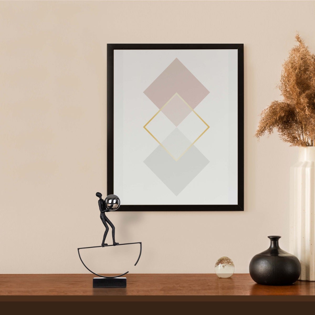 Excess Baggage (Black) Resin-Marble Home Decor