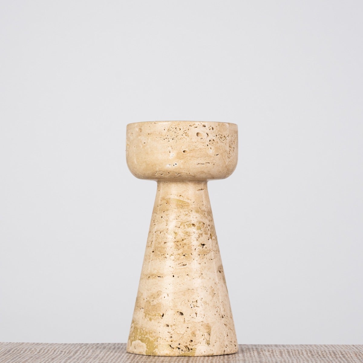 Twinning Sable (Small, Beige) Marble Candle Holder