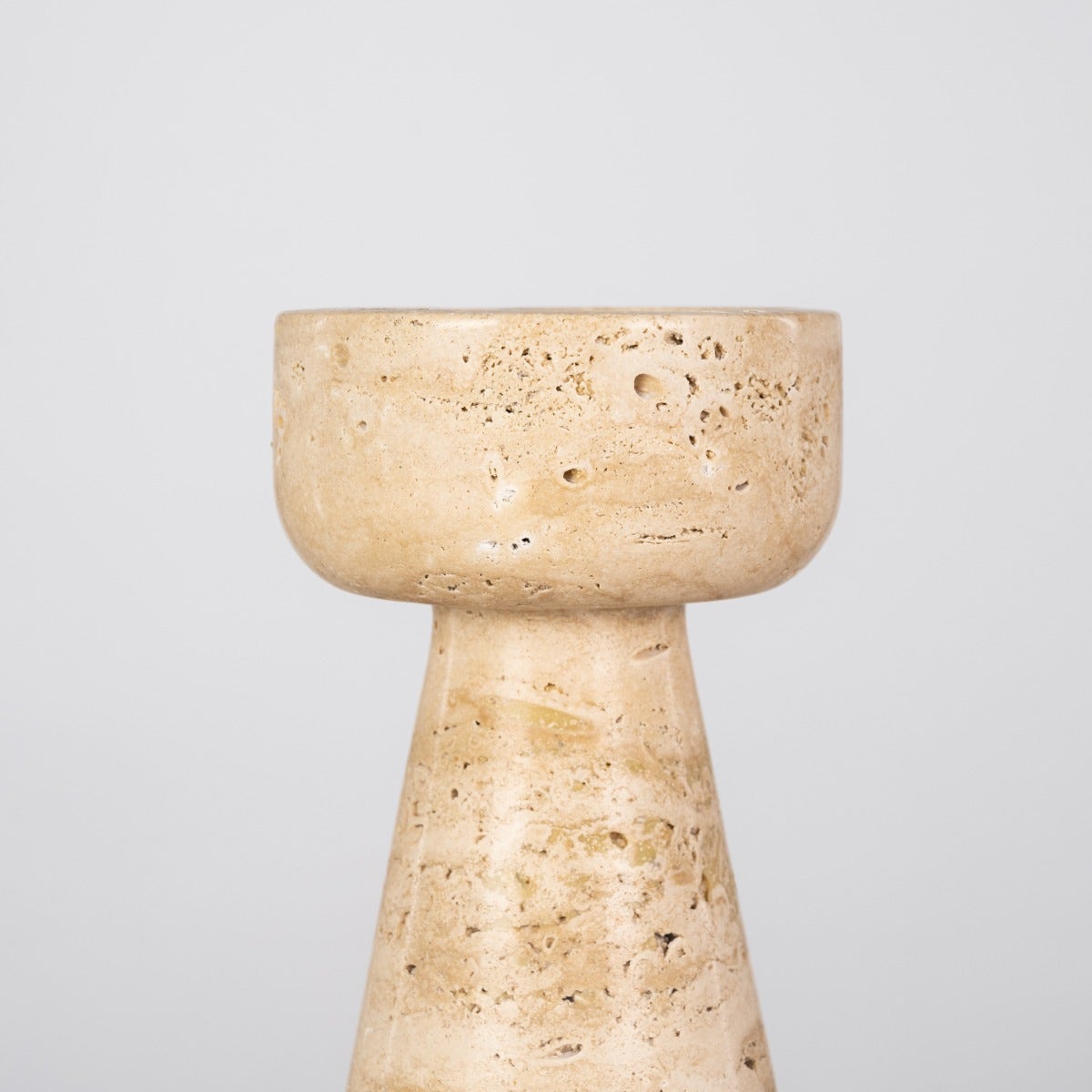 Twinning Sable (Small, Beige) Marble Candle Holder