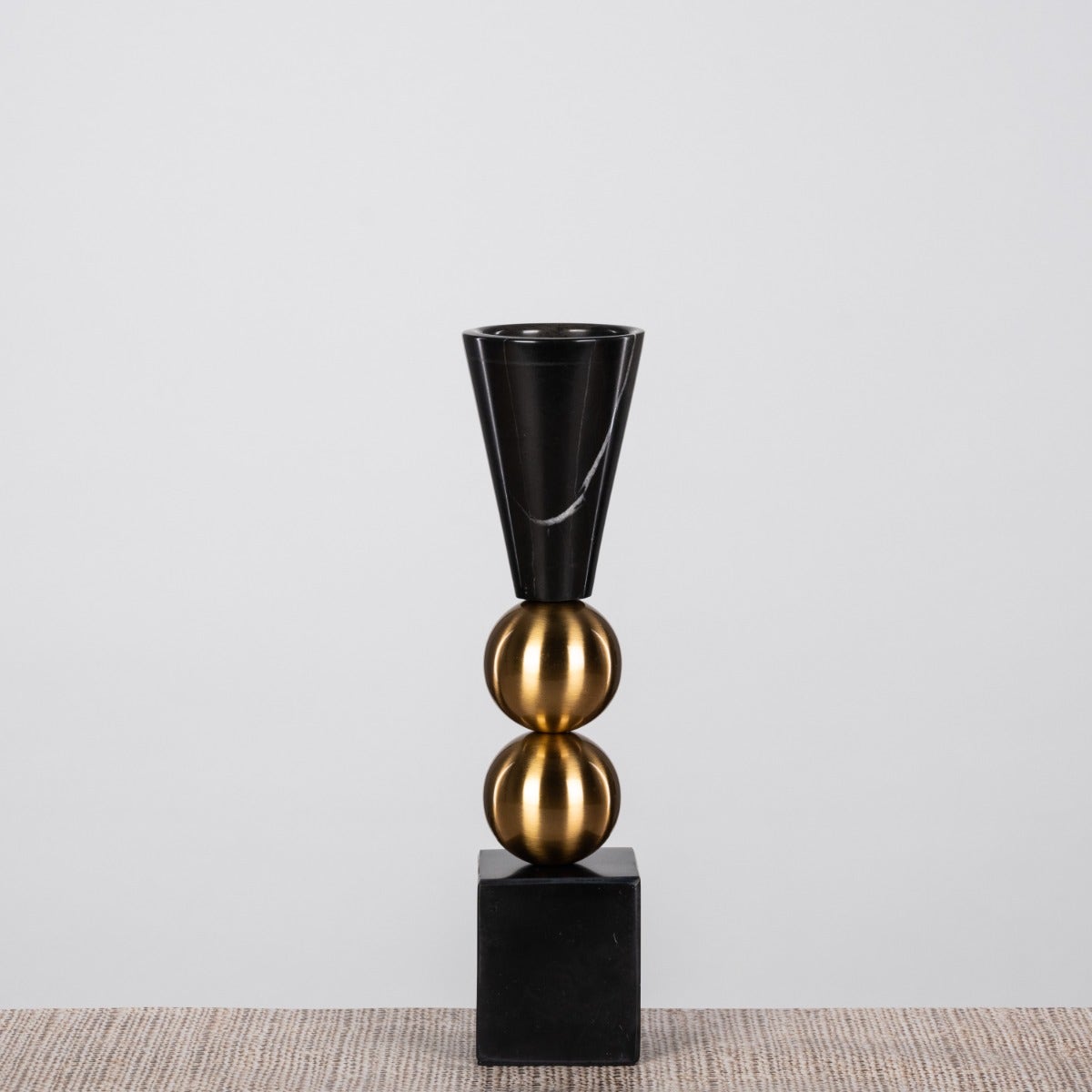 Glow Getter Double (Black) Marble Candle Holder
