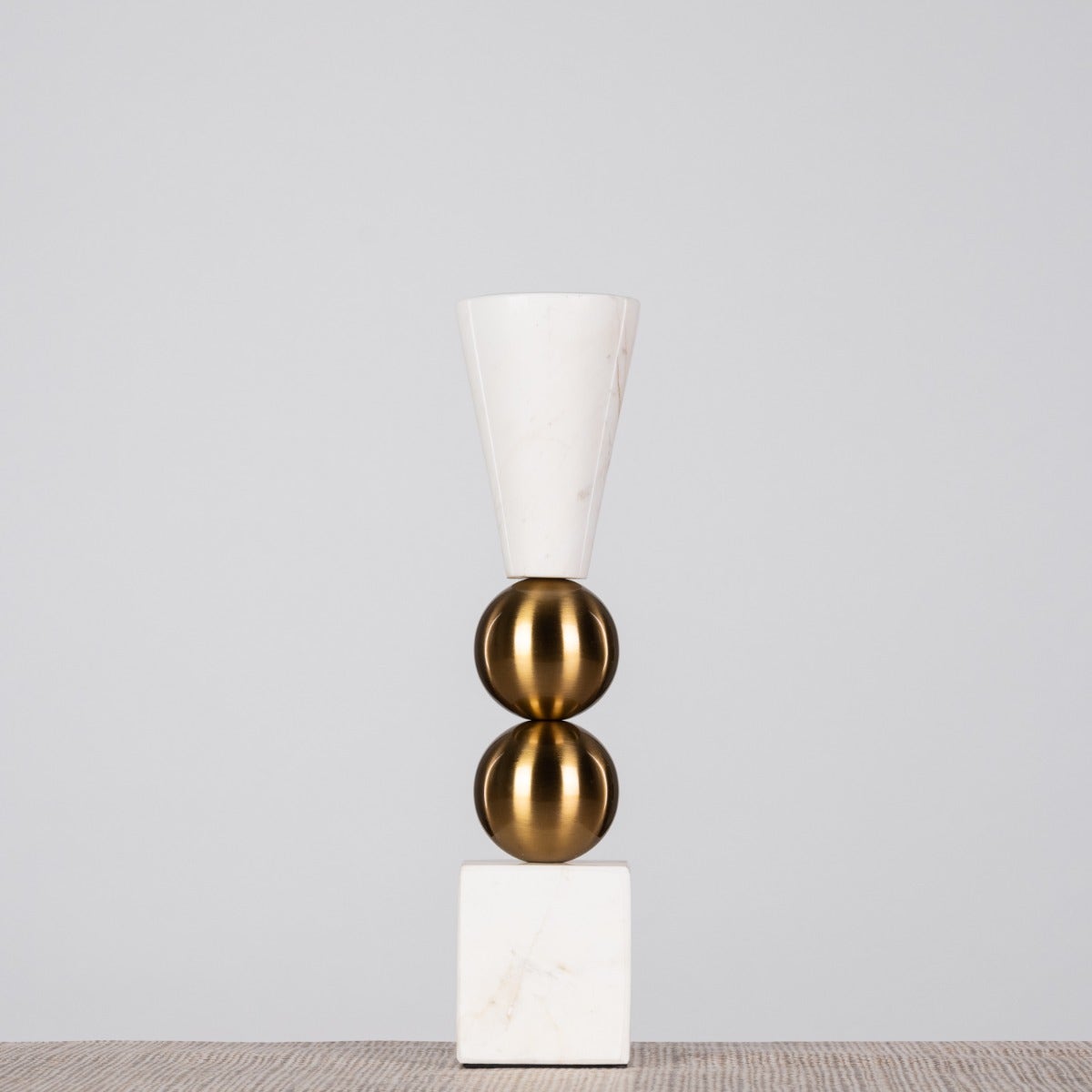 Glow Getter Double (White) Marble Candle Holder