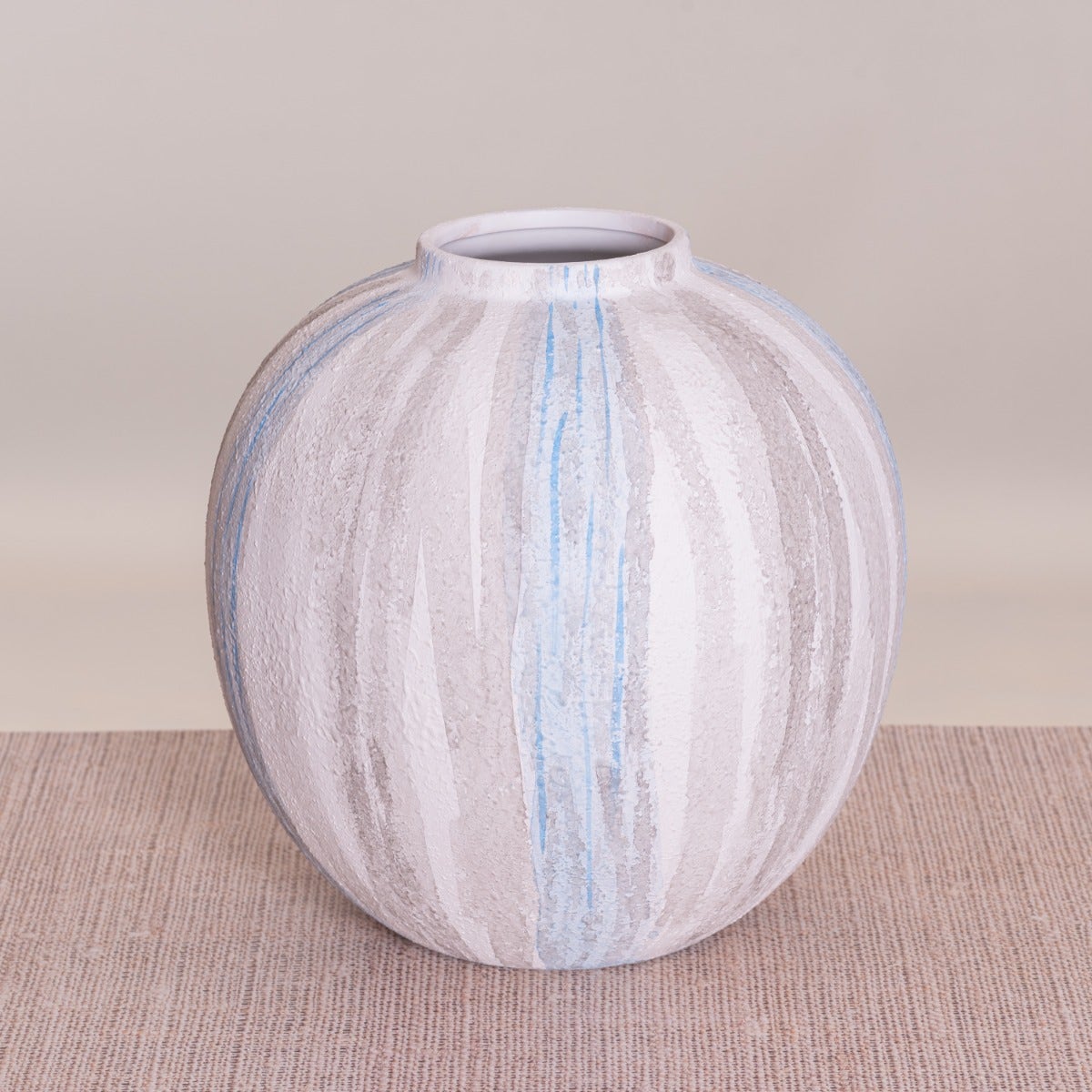 Still Waters (Grey/Blue/White) Textured Ceramic Vase