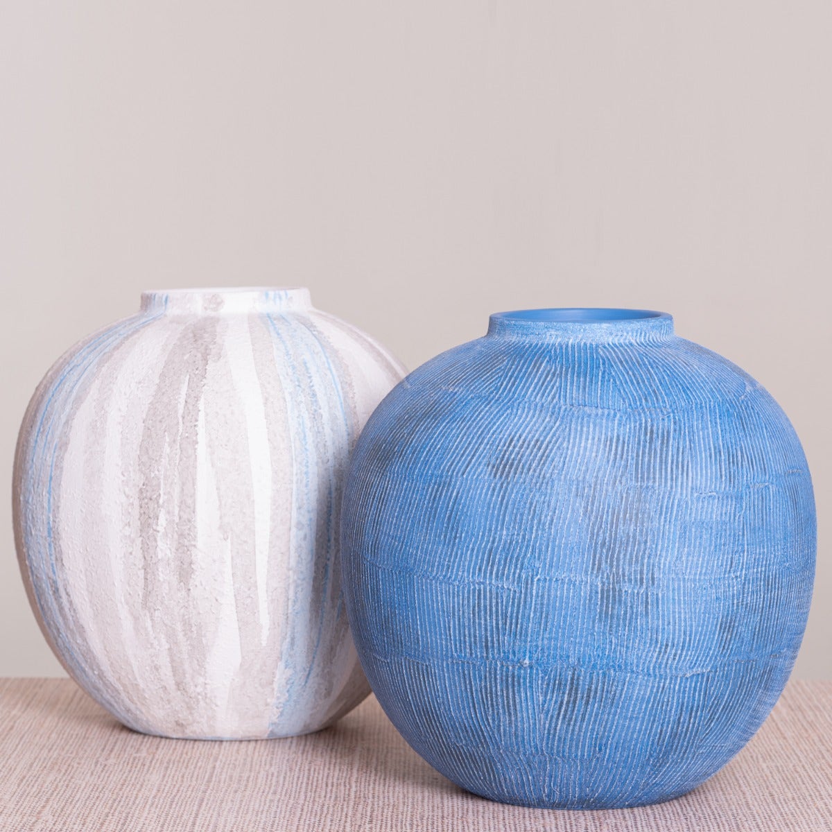 Still Waters (Grey/Blue/White) Textured Ceramic Vase