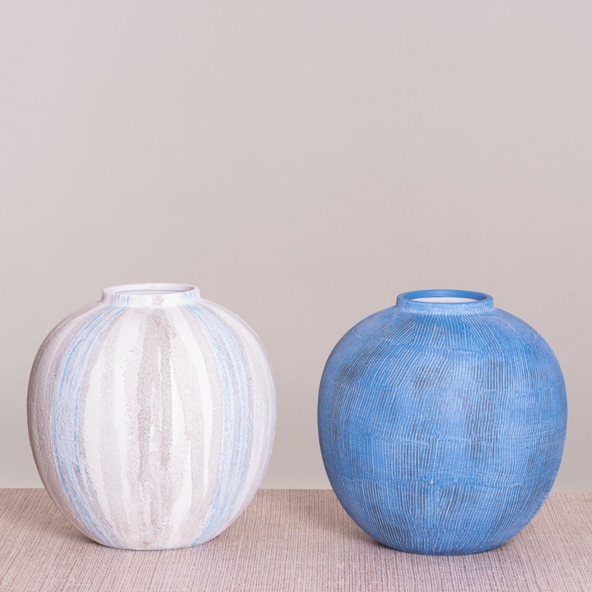 Still Waters (Grey/Blue/White) Textured Ceramic Vase