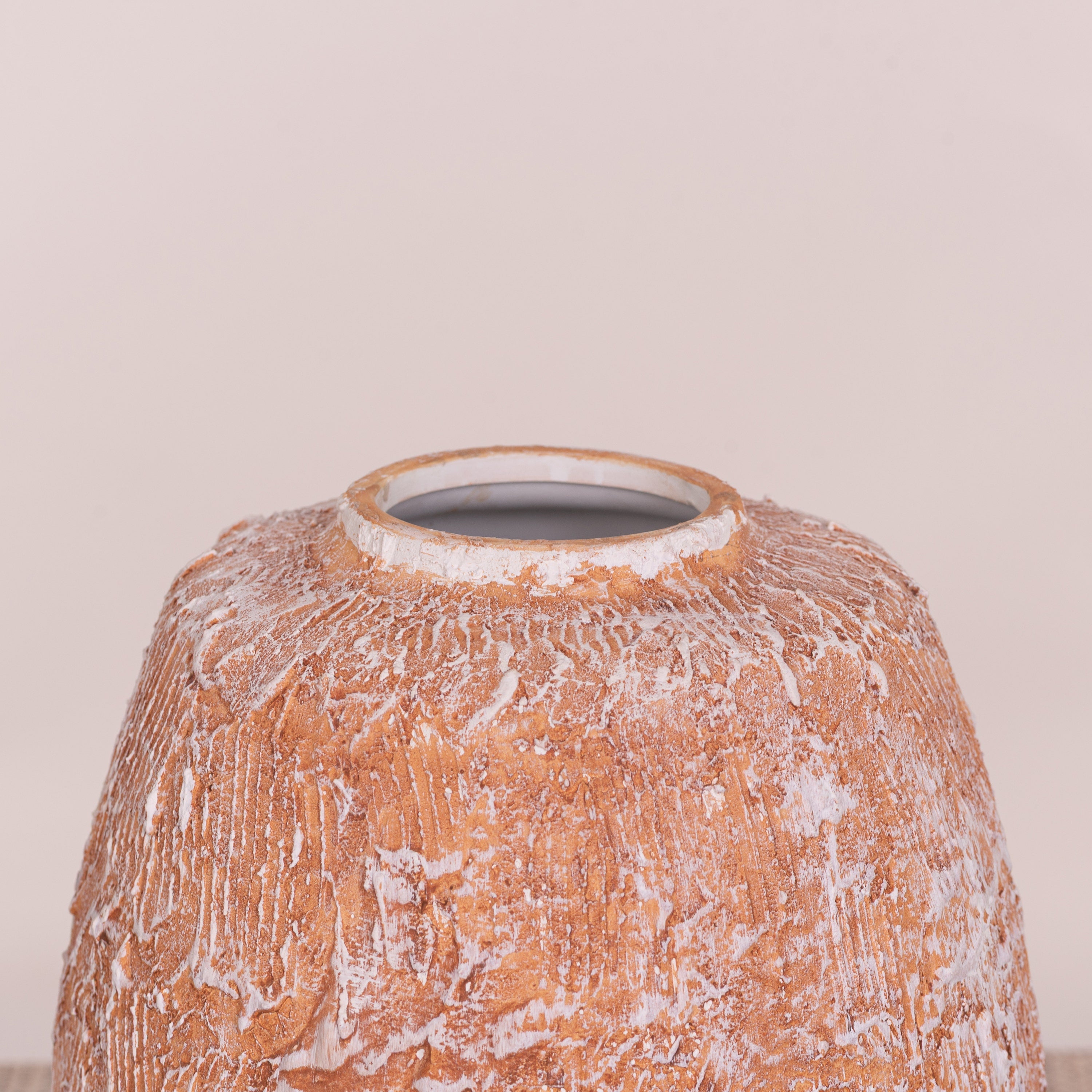 Daffodil Blossom (Orange, White) Ceramic Vase