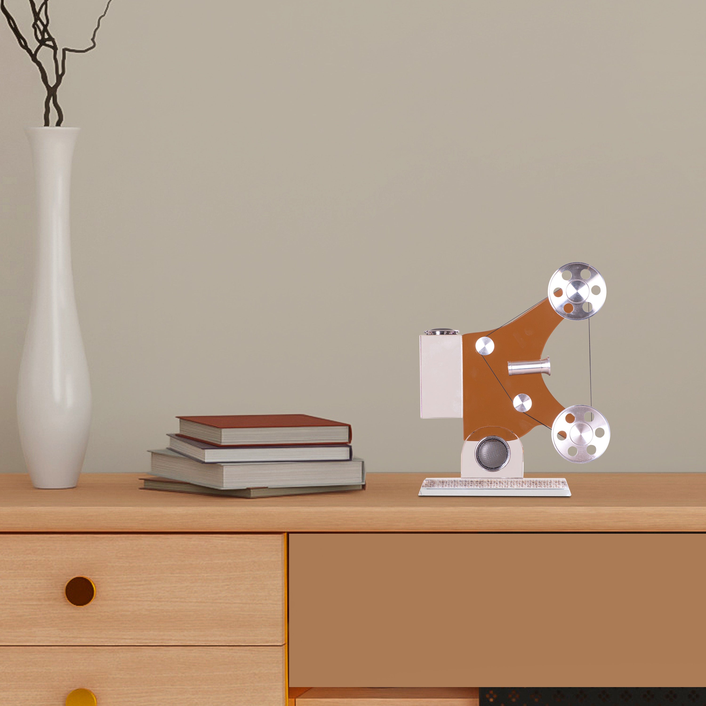 Movie Mania (Chrome/Brown) Glass Home Decor