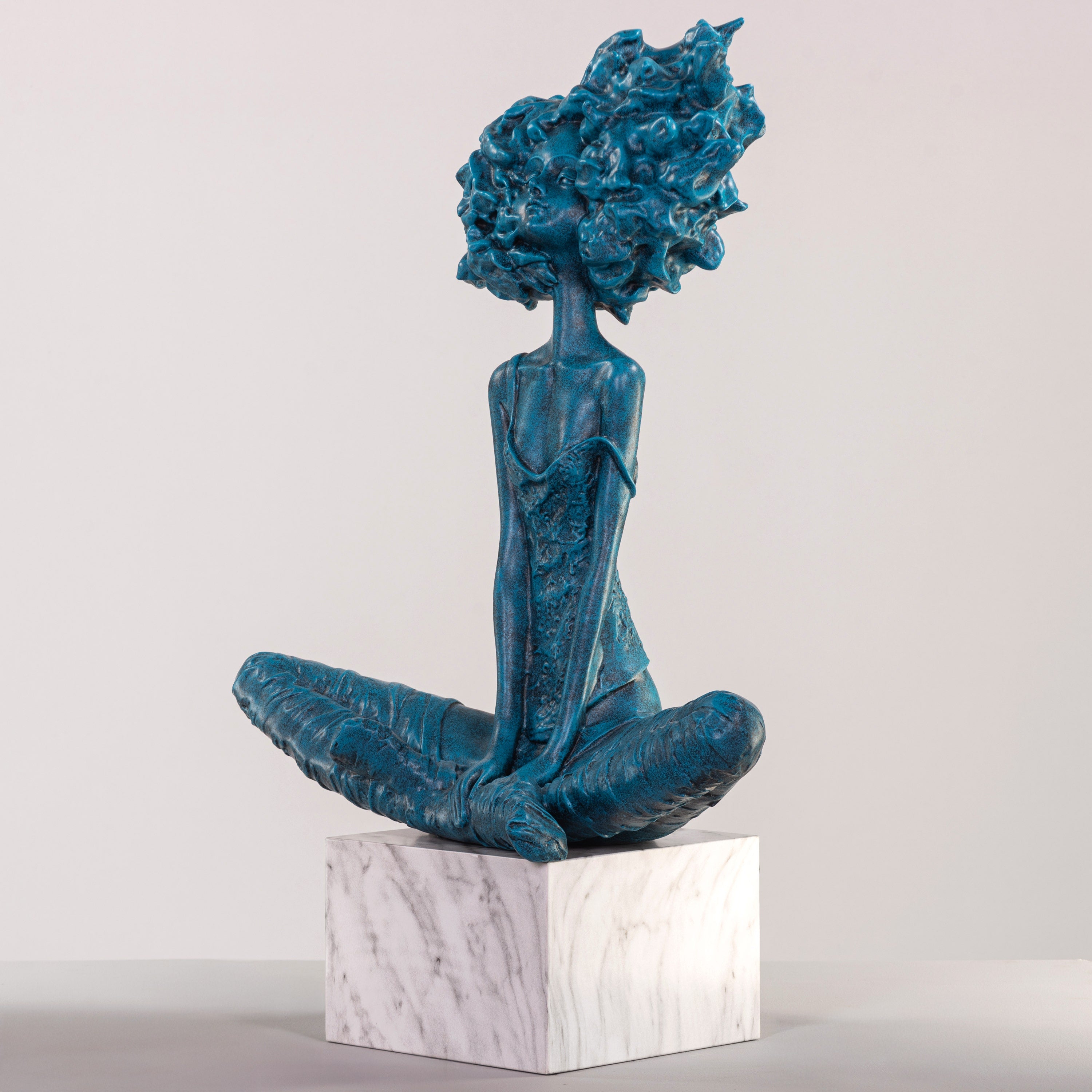 Game Is Over (Blue, White) Marble Home Decor