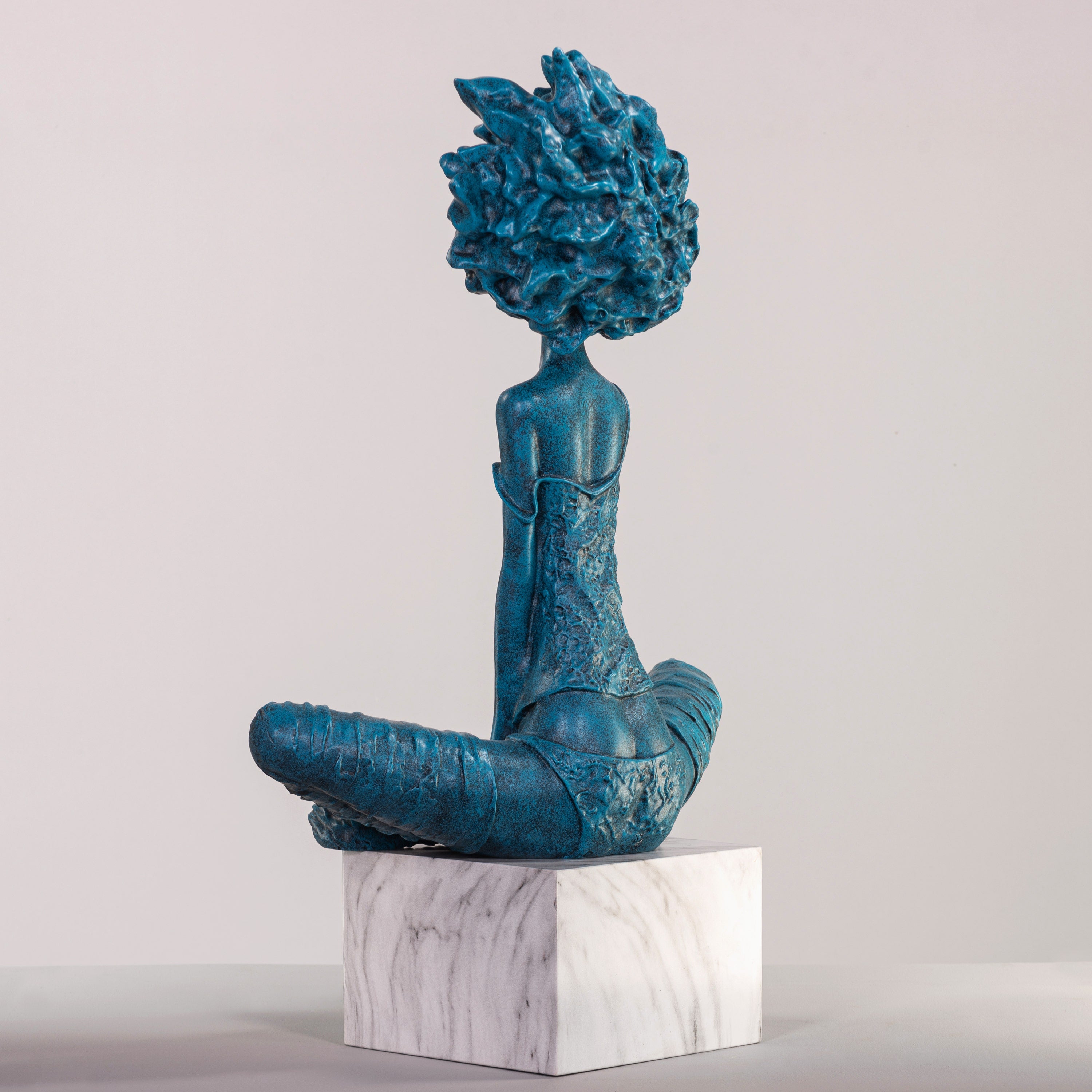 Game Is Over (Blue, White) Marble Home Decor