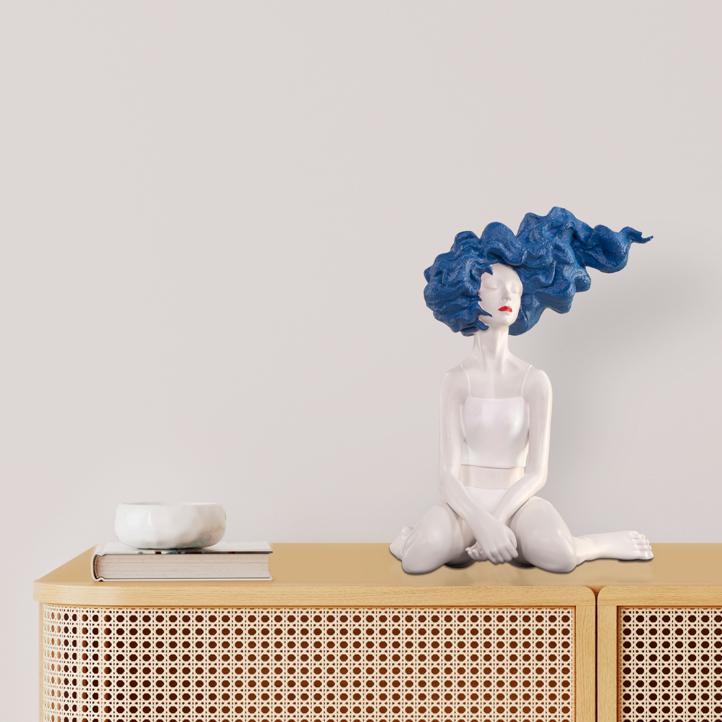 Sleepless In SoHo (Blue, White) Resin Home Decor