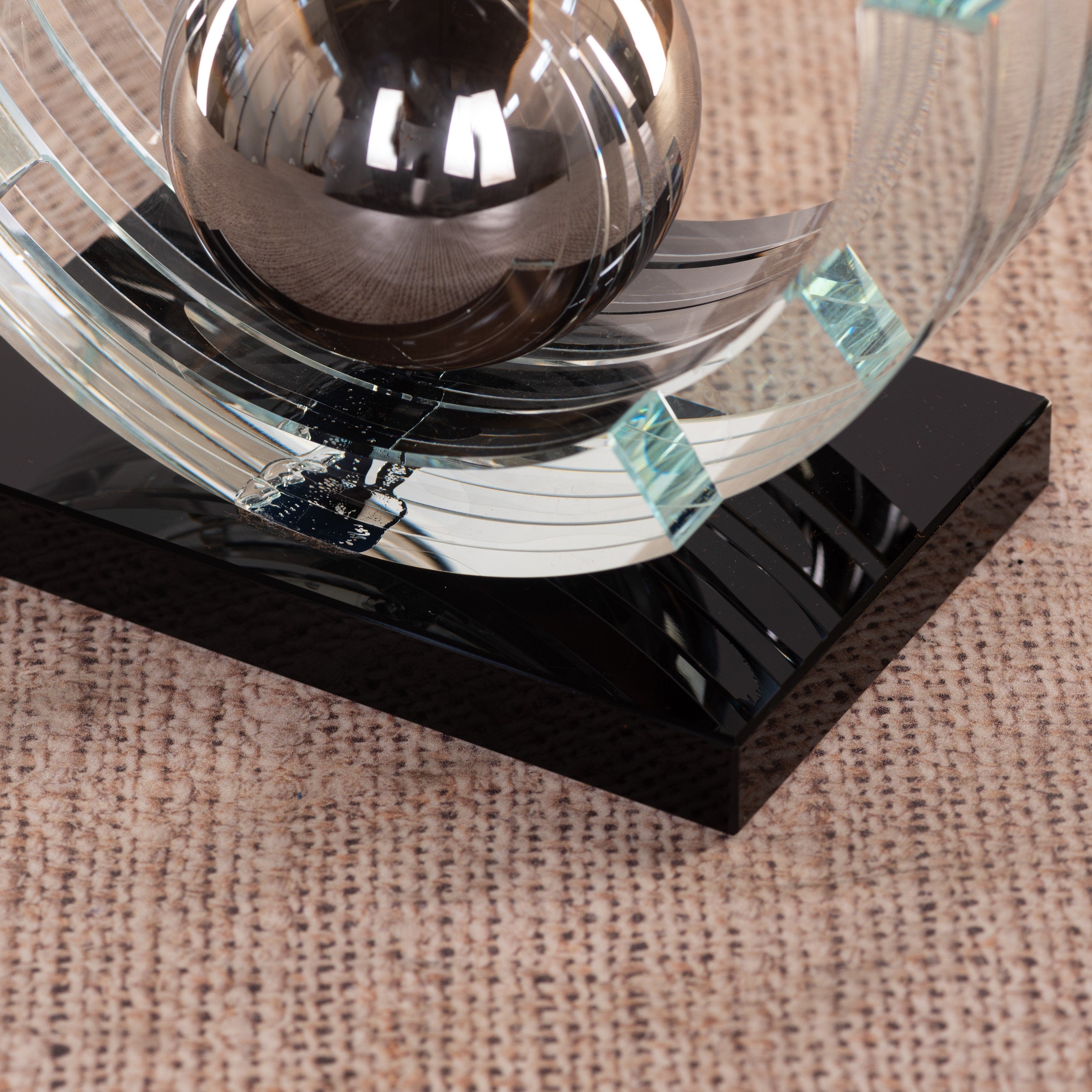 The Long Night (Chrome, Black) Glass Home Decor