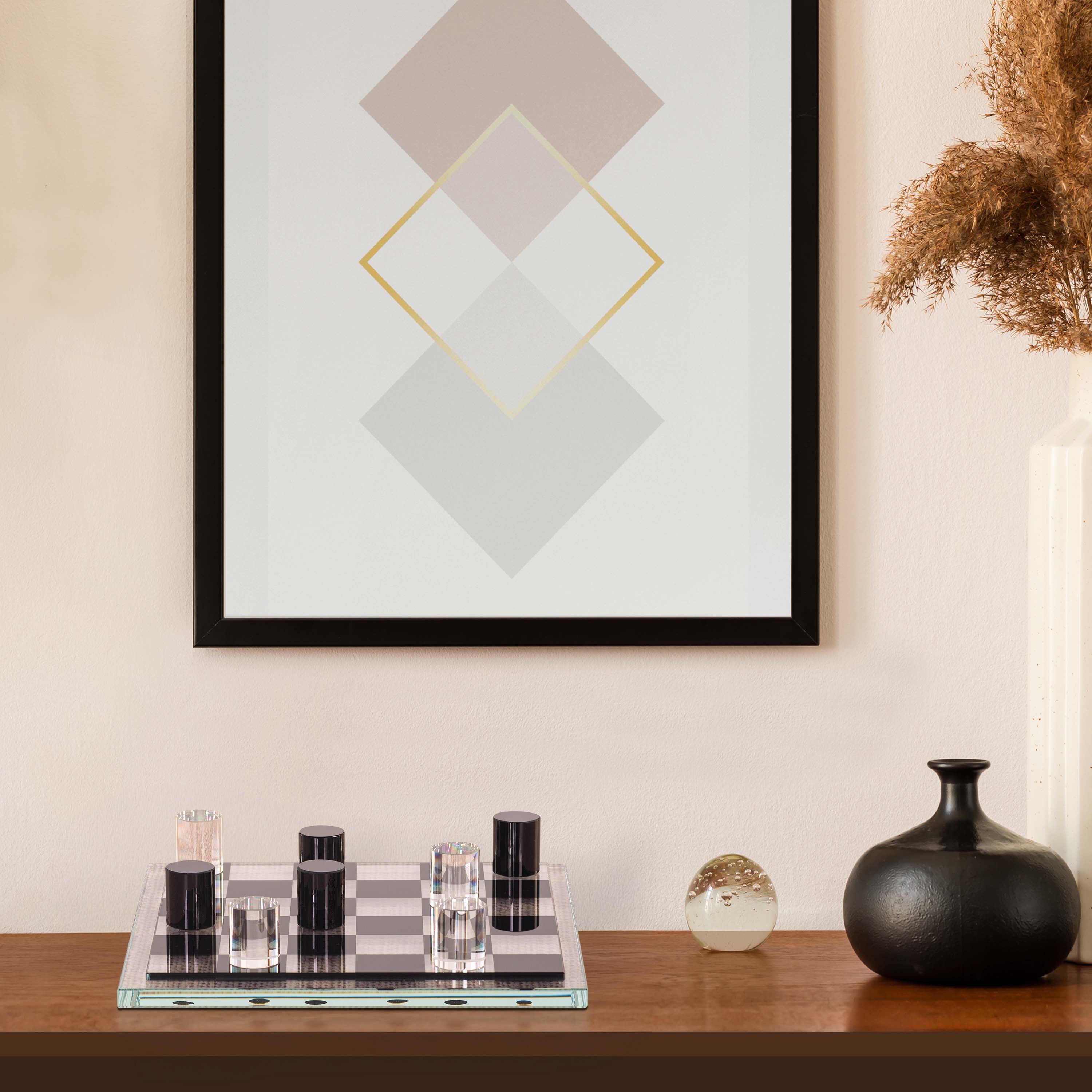 Making Moves (Clear, Black) Glass Home Decor