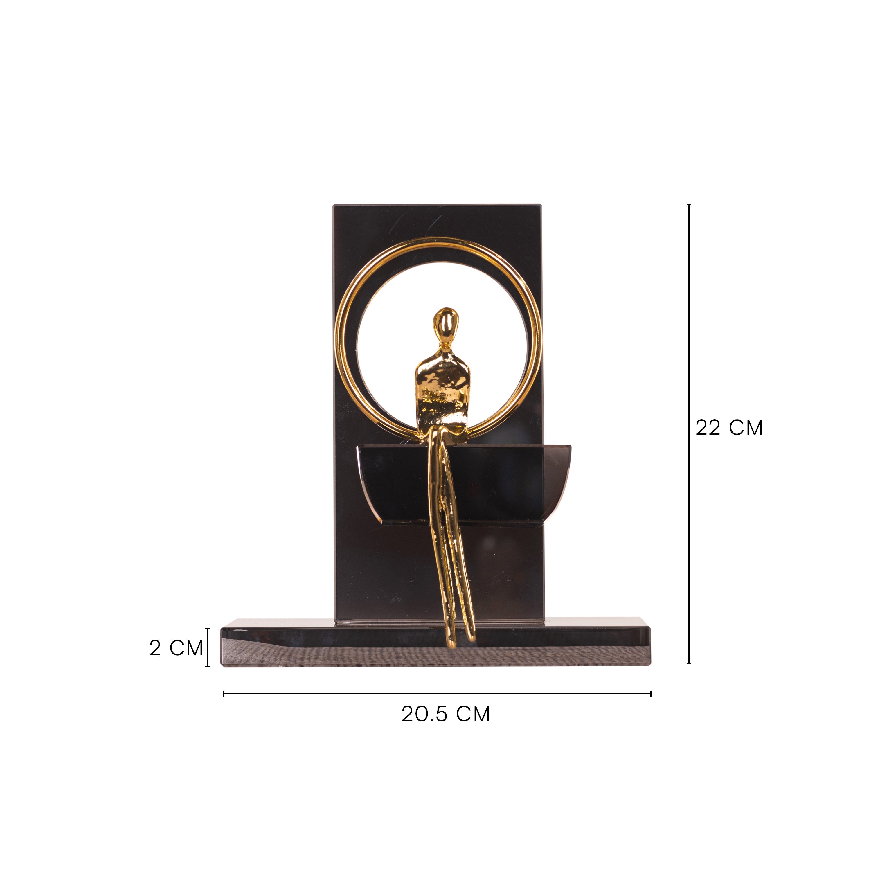 Sitting Pretty (Black, Gold) Glass Home Decor