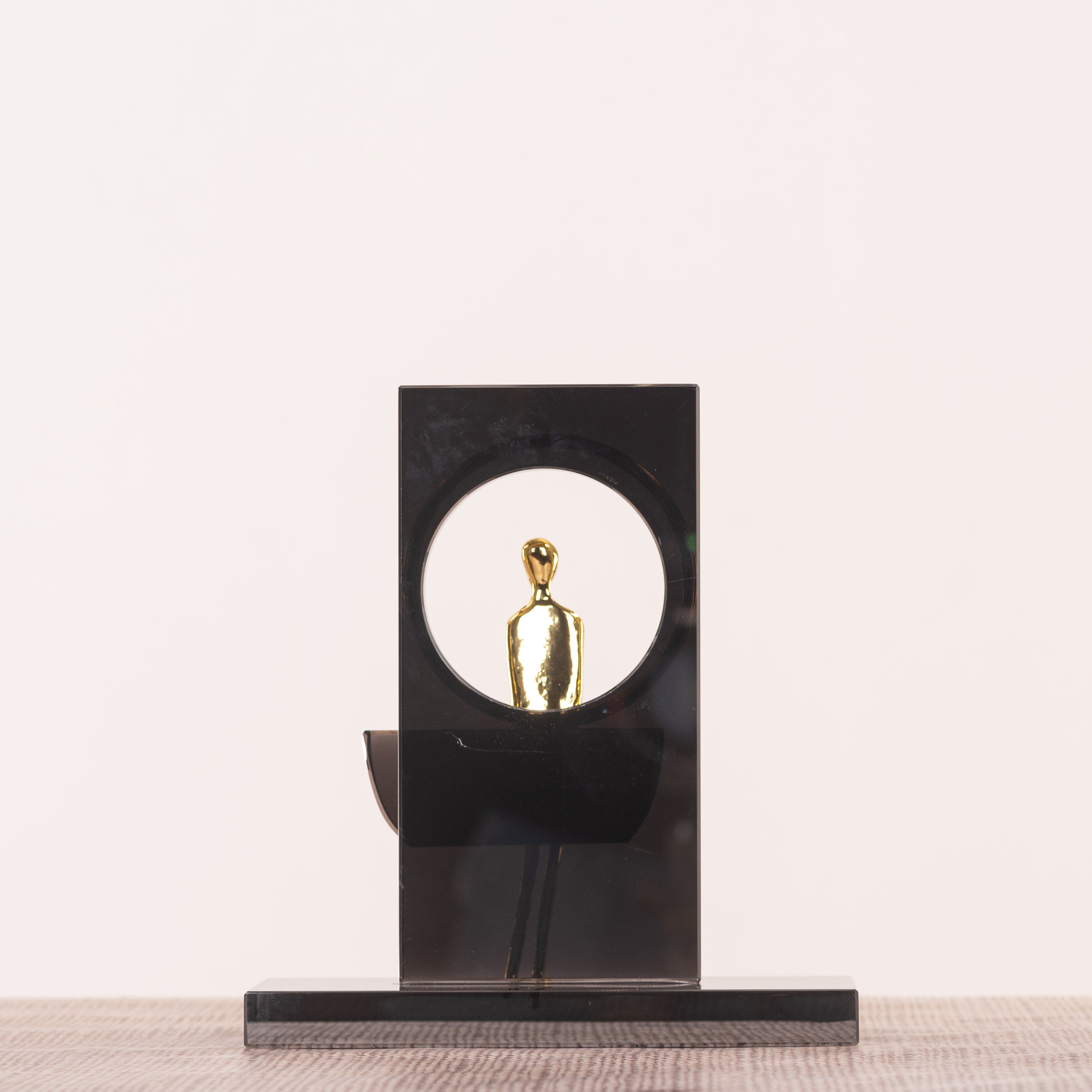 Sitting Pretty (Black, Gold) Glass Home Decor