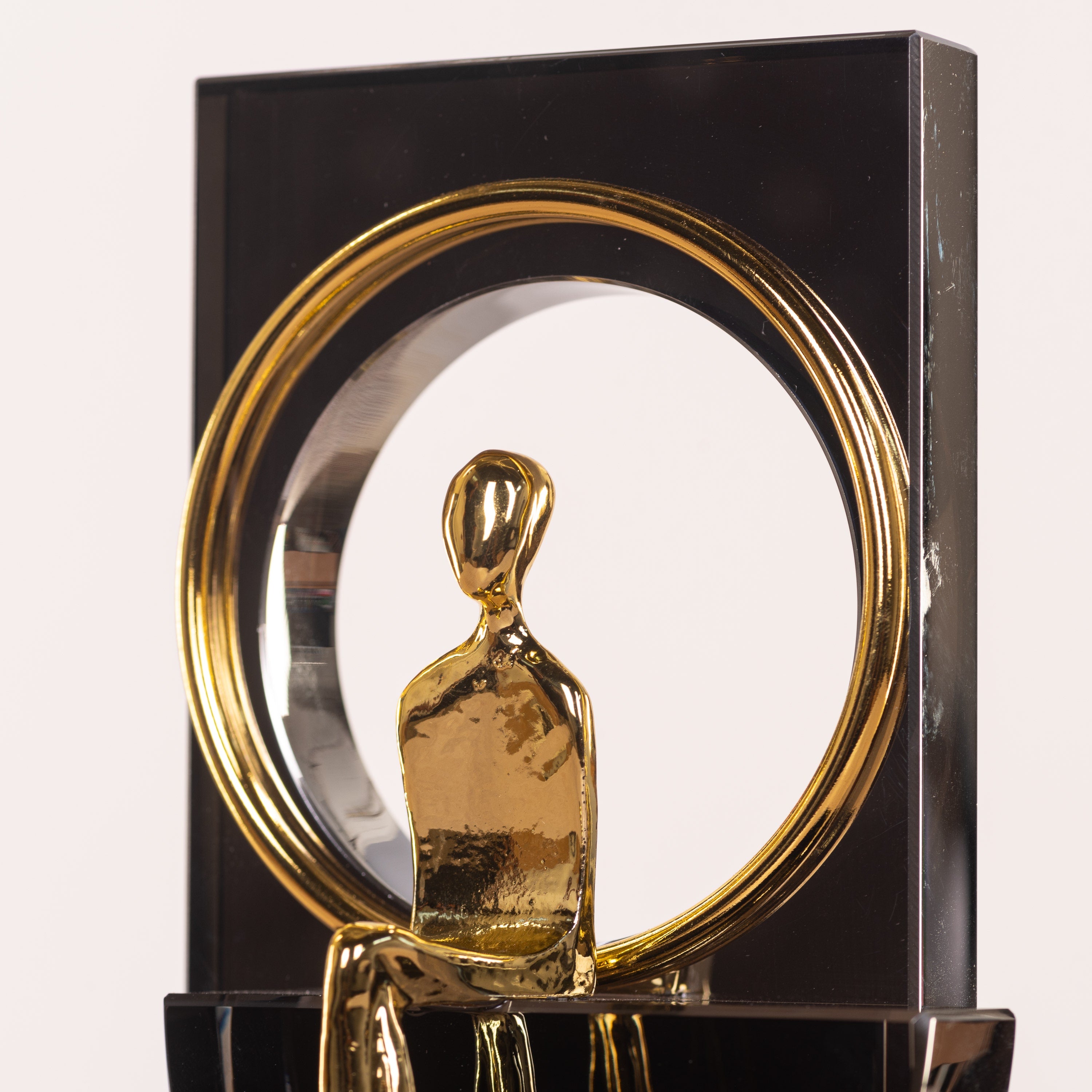 Sitting Pretty (Black, Gold) Glass Home Decor