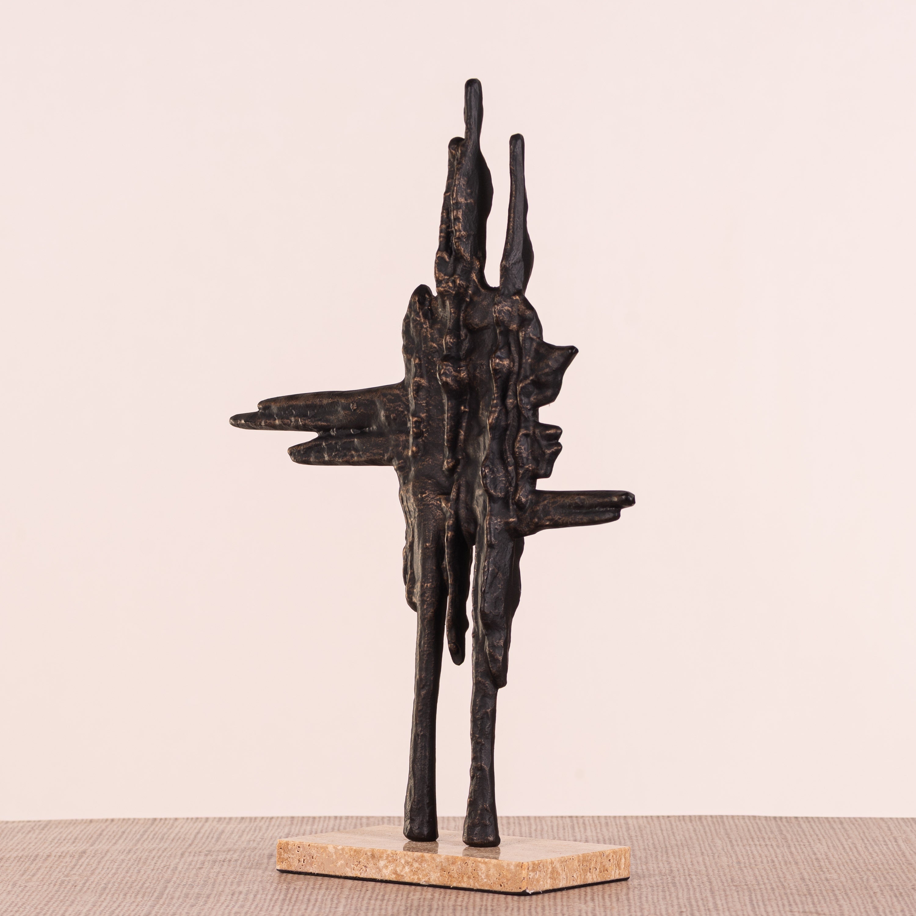 Amorphous Amour (Black, Beige) Marble Home Decor