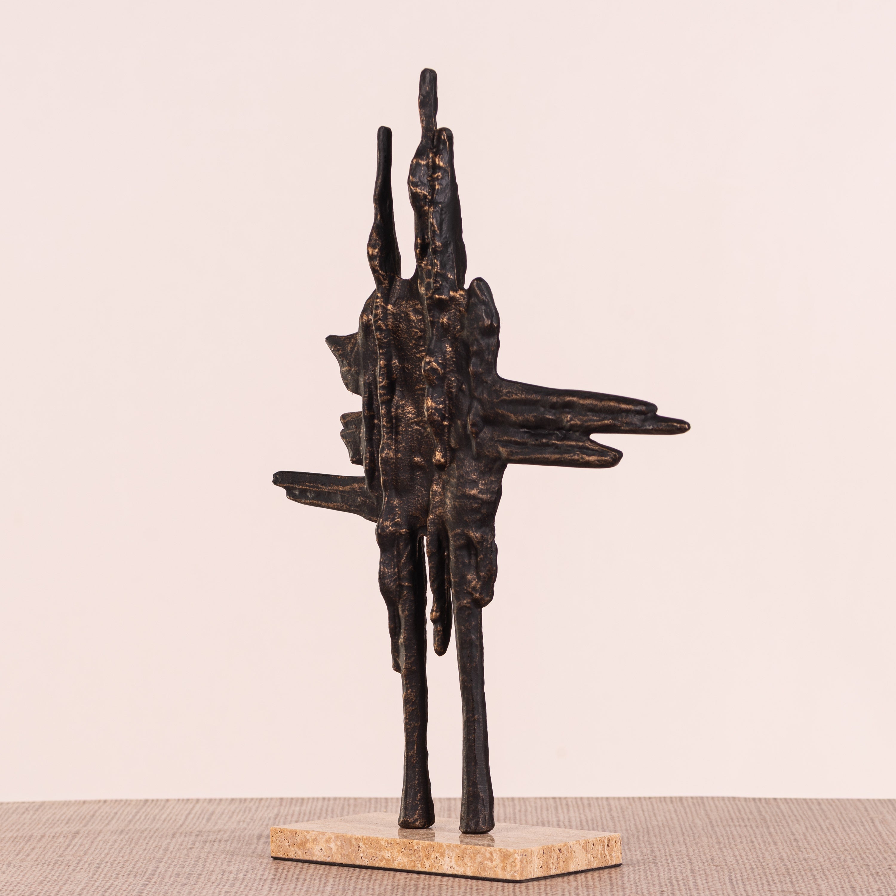 Amorphous Amour (Black, Beige) Marble Home Decor