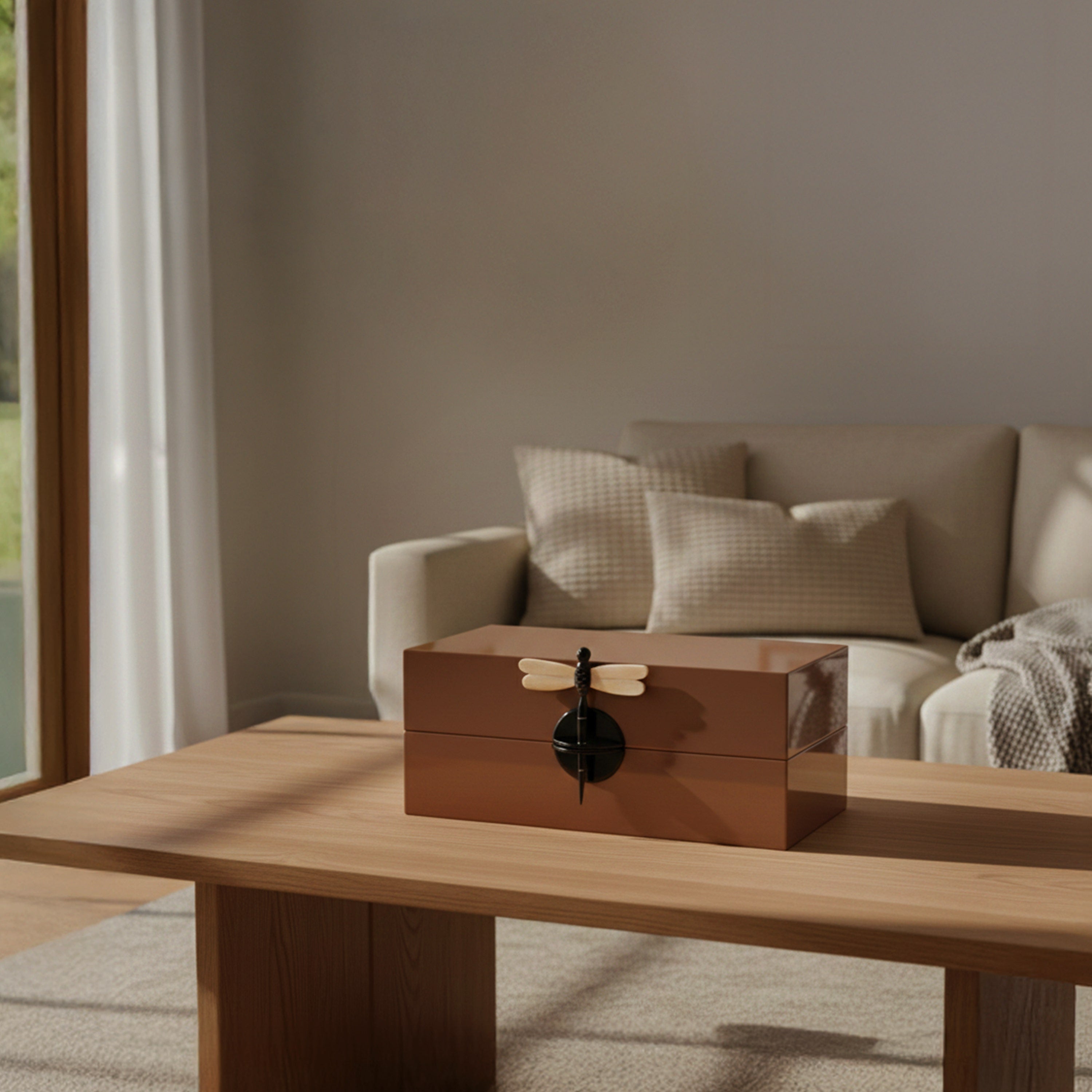 Wings Remembered (Large, Brown) Wooden Decorative Box