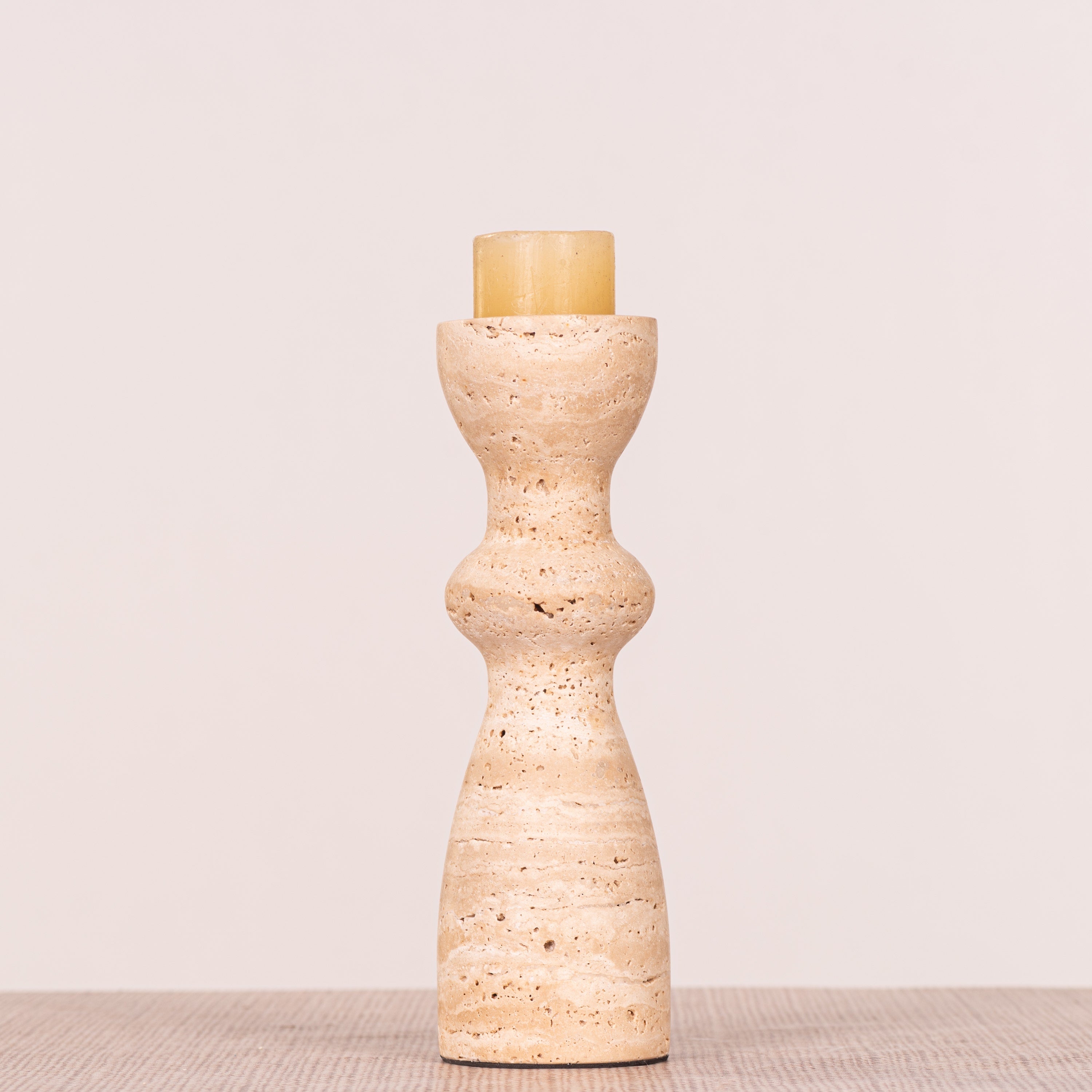 Otherly Love (Large, Beige) Marble Candle Holder