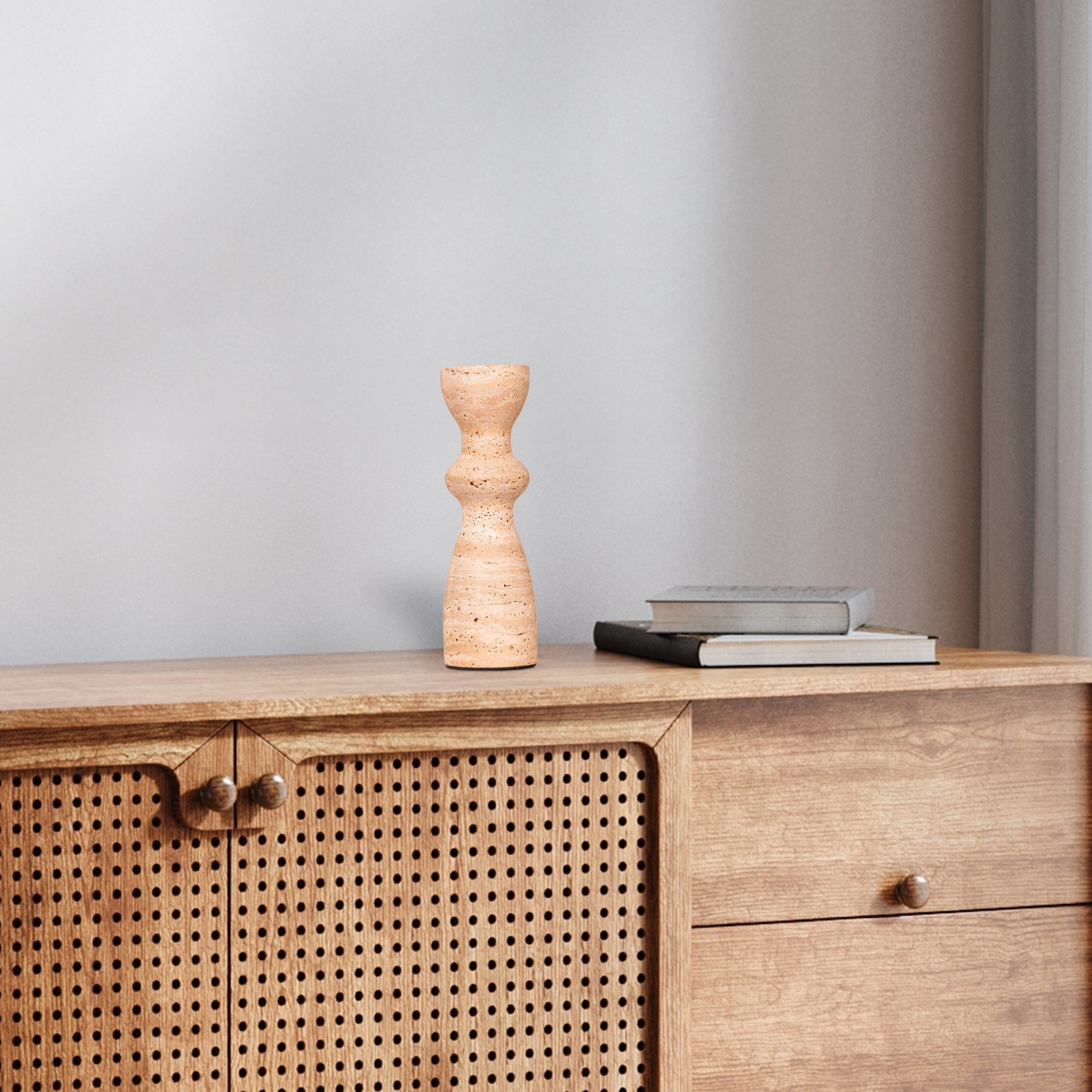 Otherly Love (Large, Beige) Marble Candle Holder