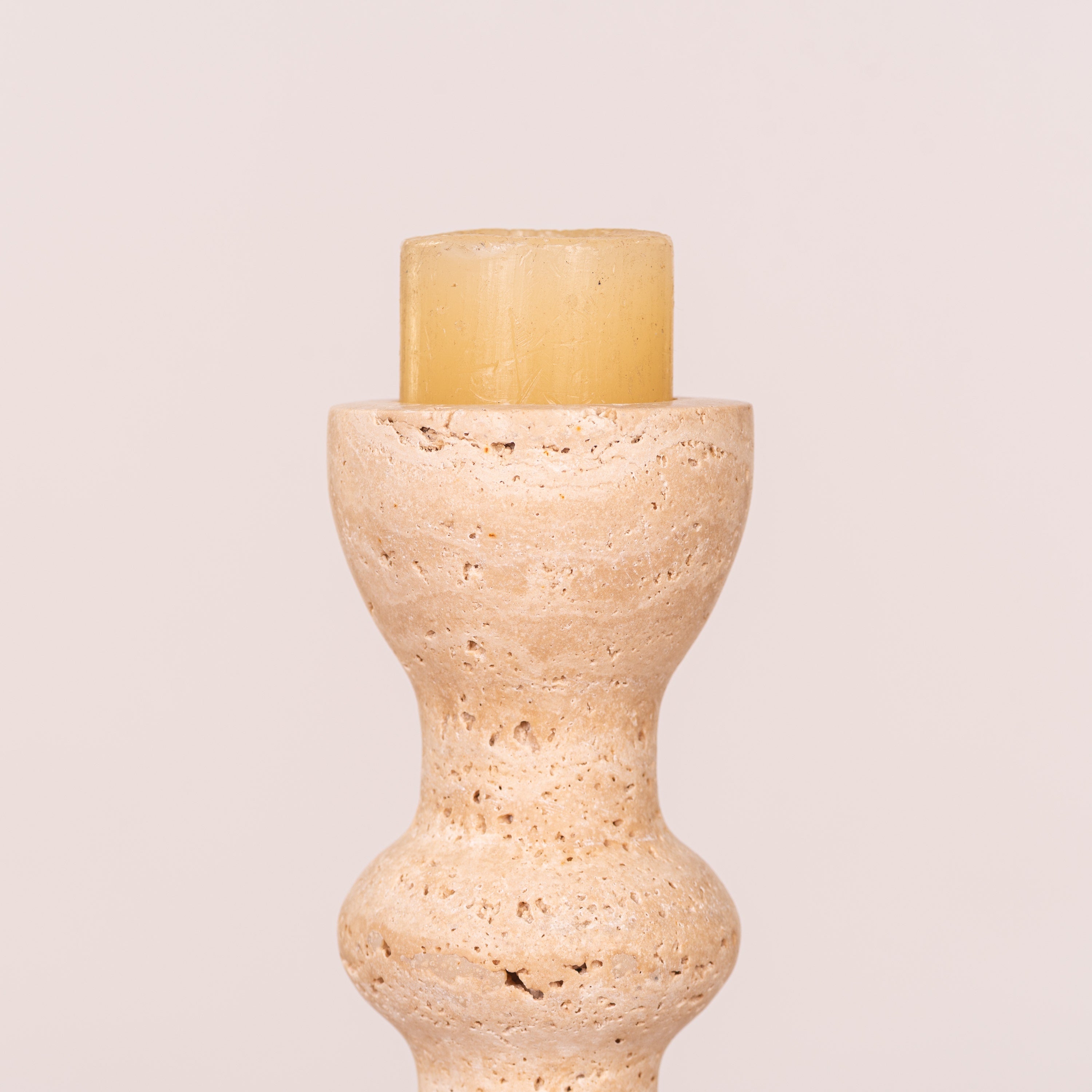 Otherly Love (Large, Beige) Marble Candle Holder