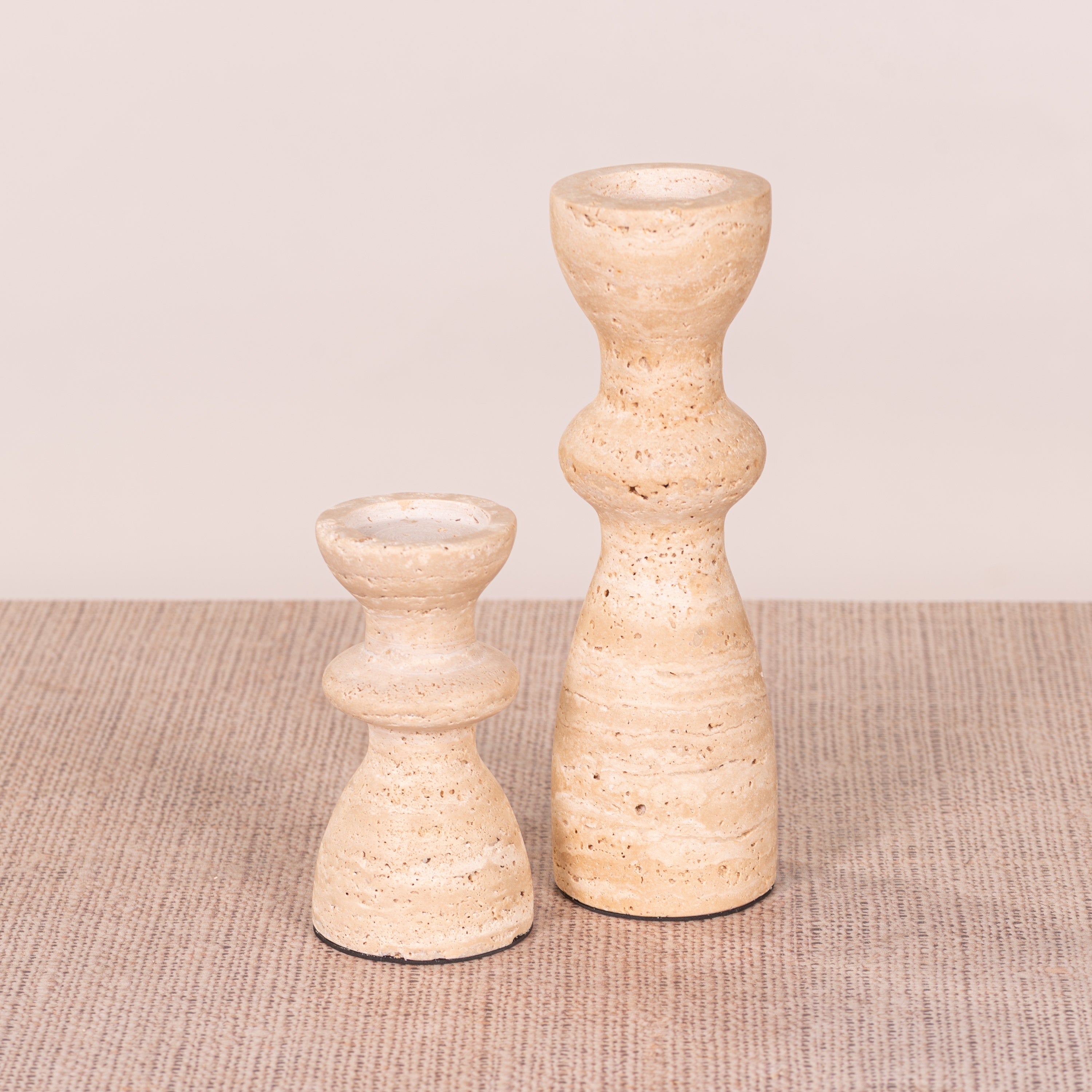 Otherly Love (Large, Beige) Marble Candle Holder