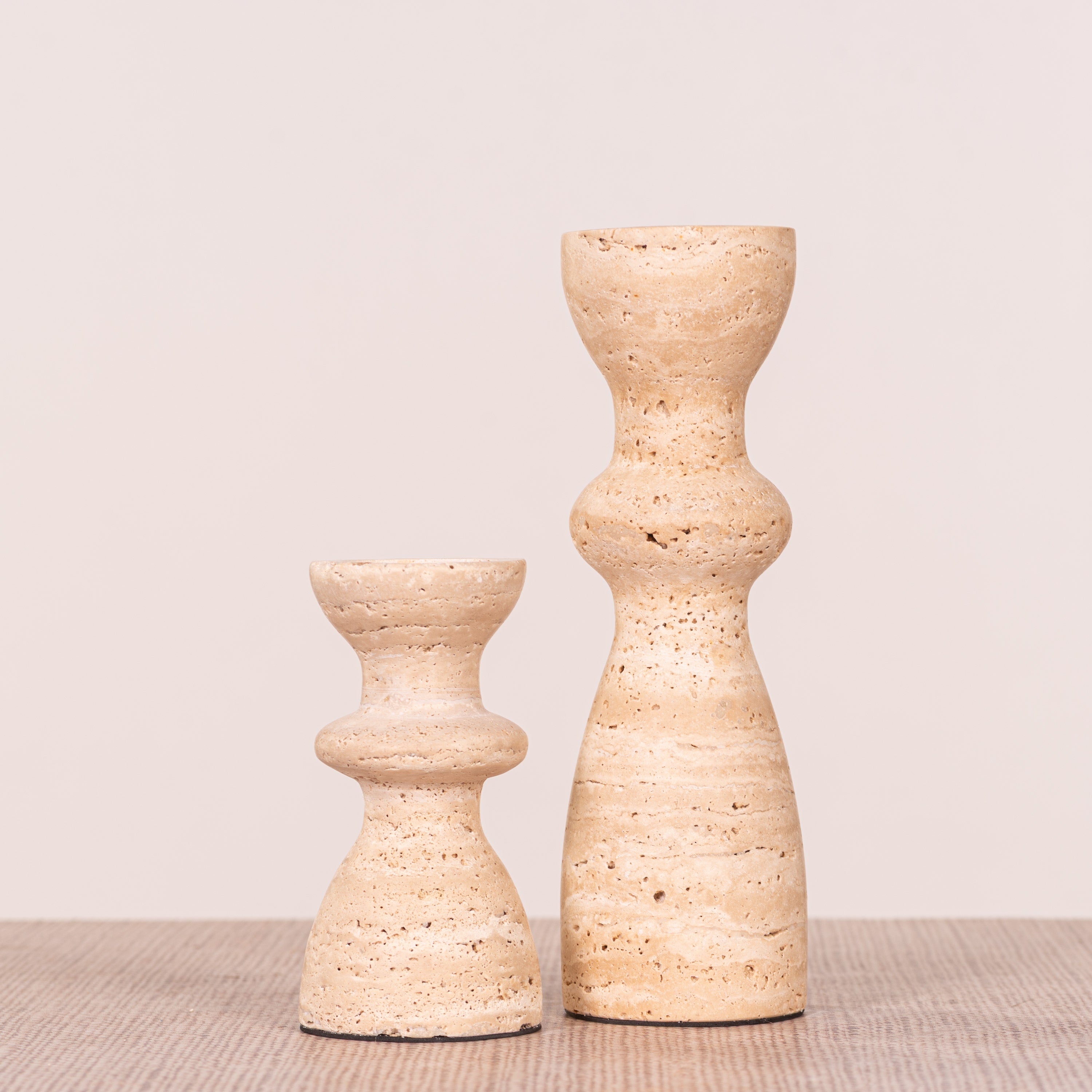 Otherly Love (Large, Beige) Marble Candle Holder