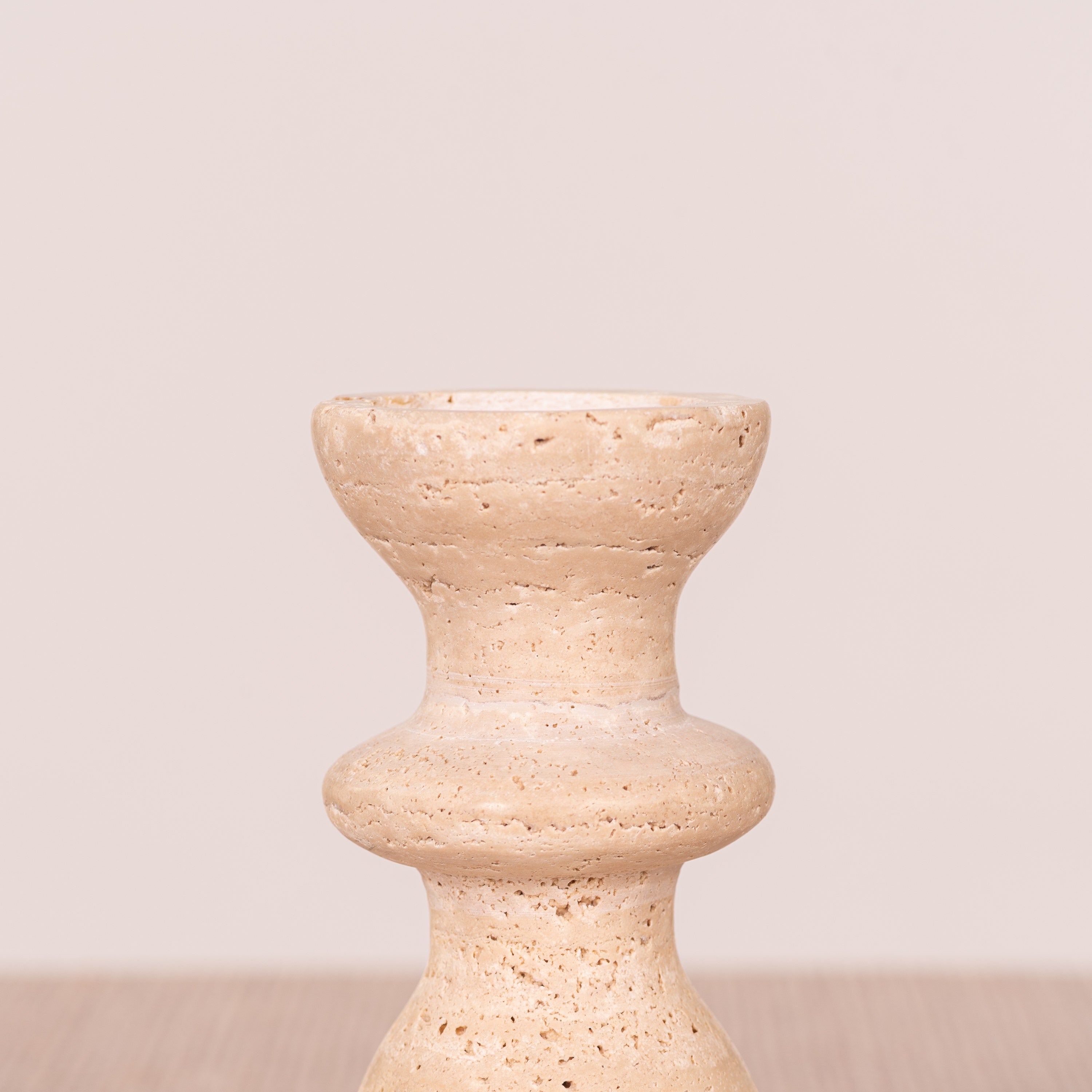 Otherly Love (Medium, Beige) Marble Candle Holder