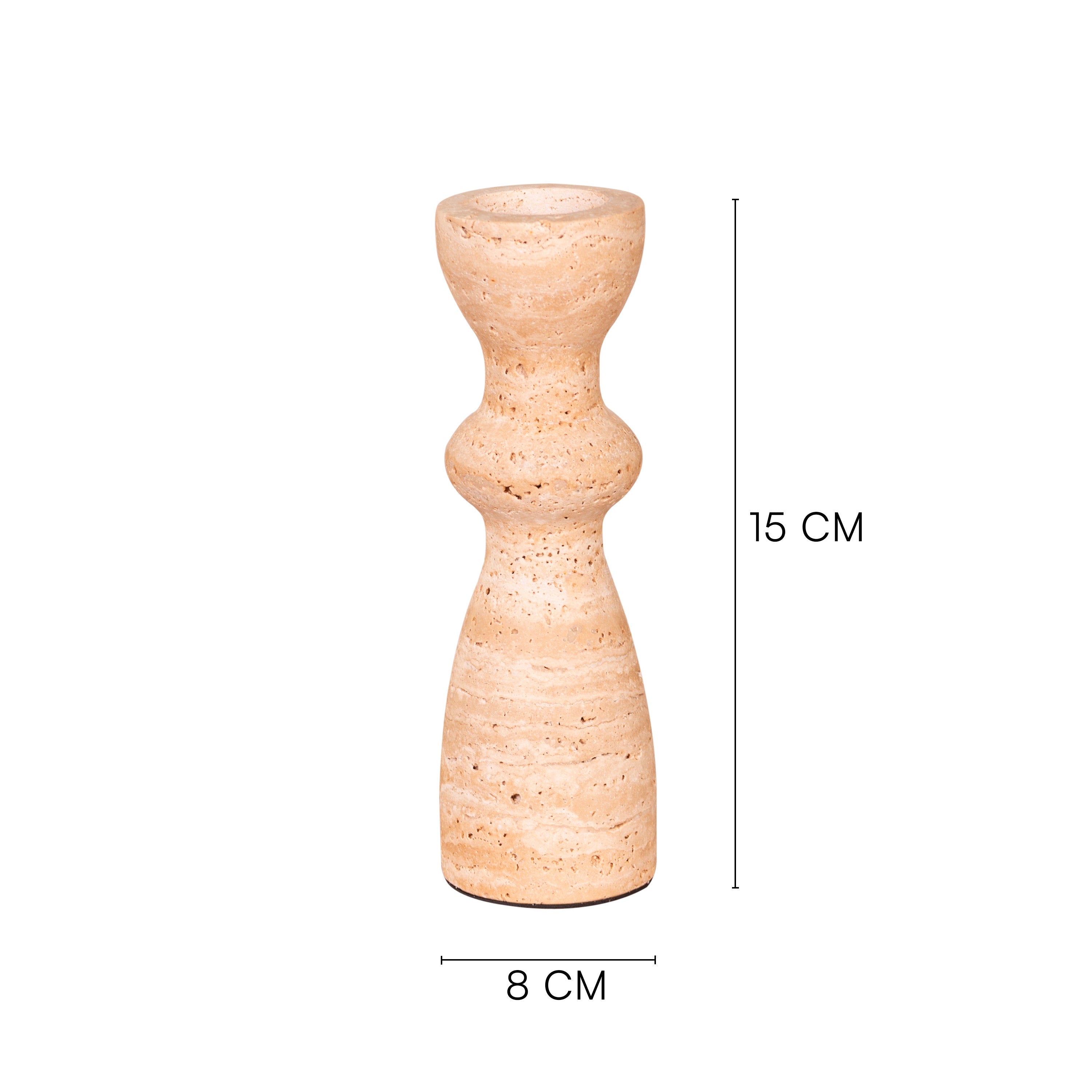 Otherly Love (Medium, Beige) Marble Candle Holder