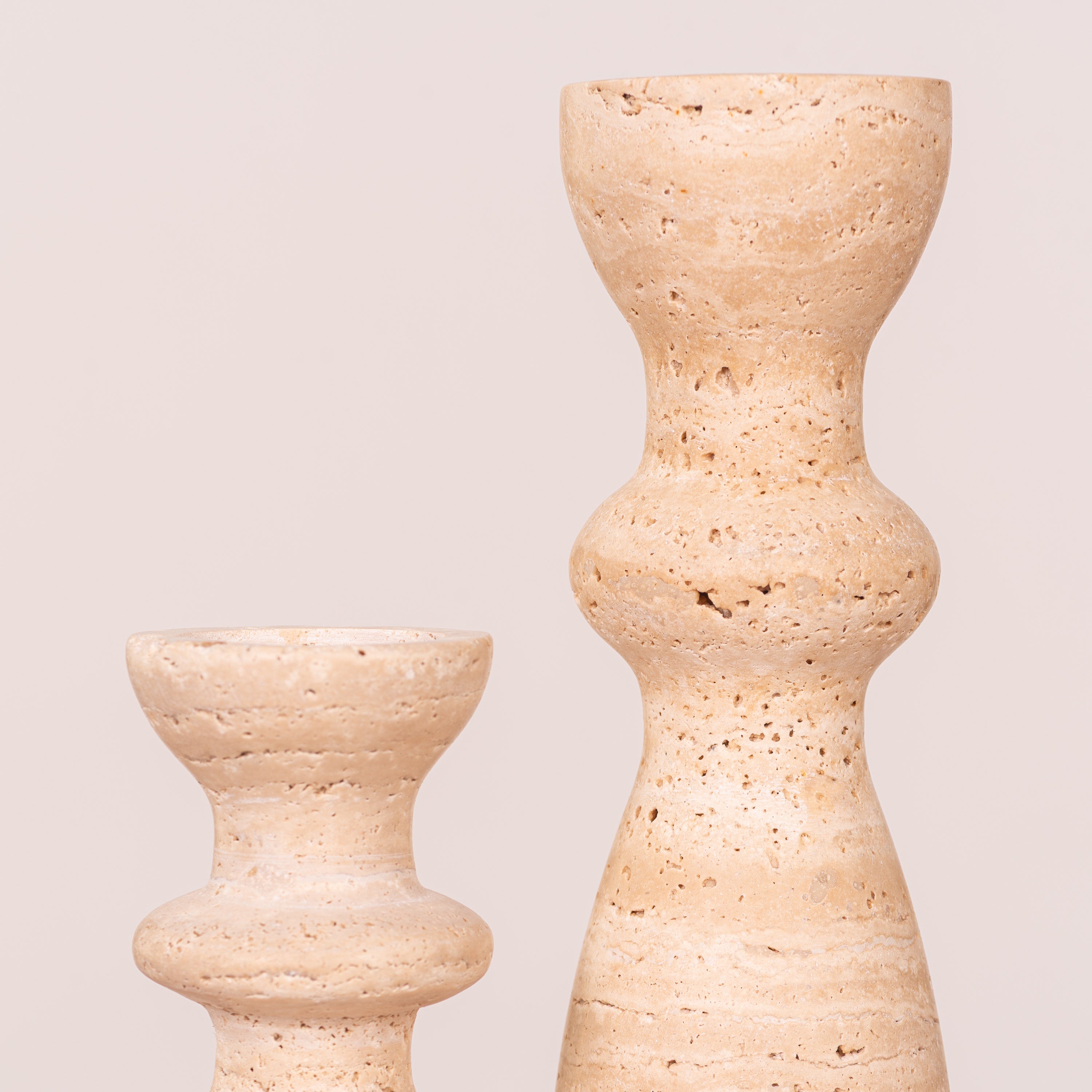 Otherly Love (Medium, Beige) Marble Candle Holder