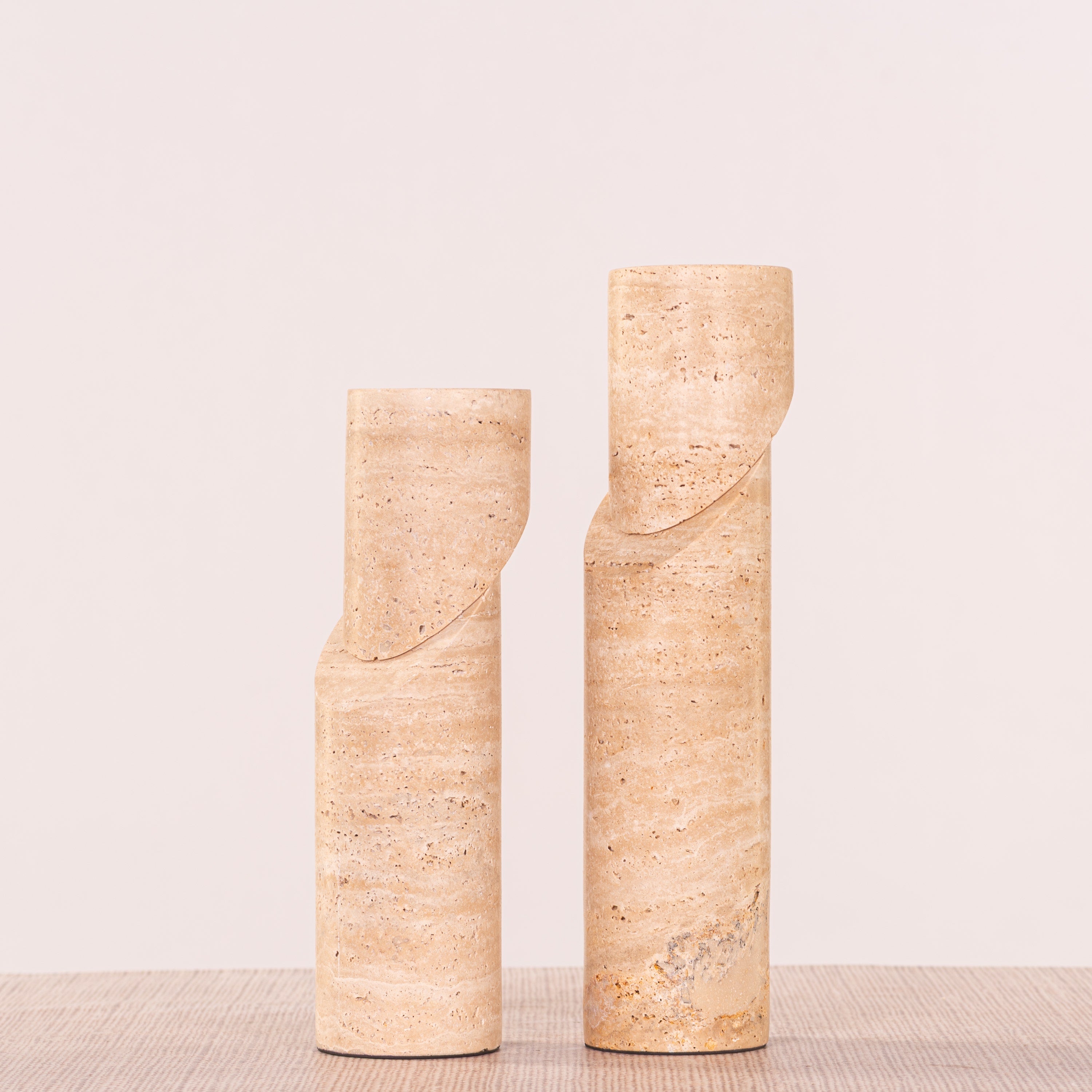 Sinkin Soon (Medium, Beige) Marble Candle Holder