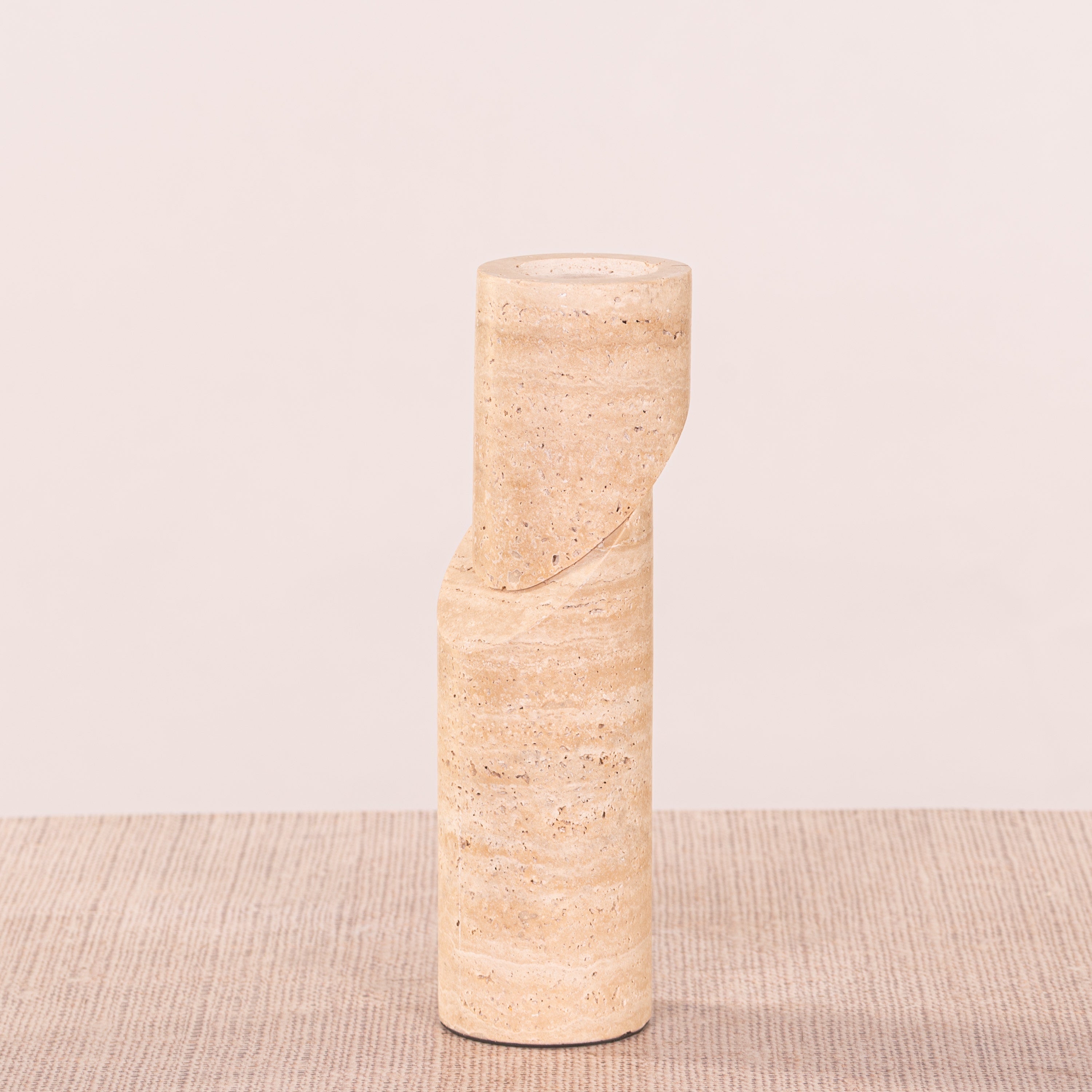 Sinkin Soon (Medium, Beige) Marble Candle Holder