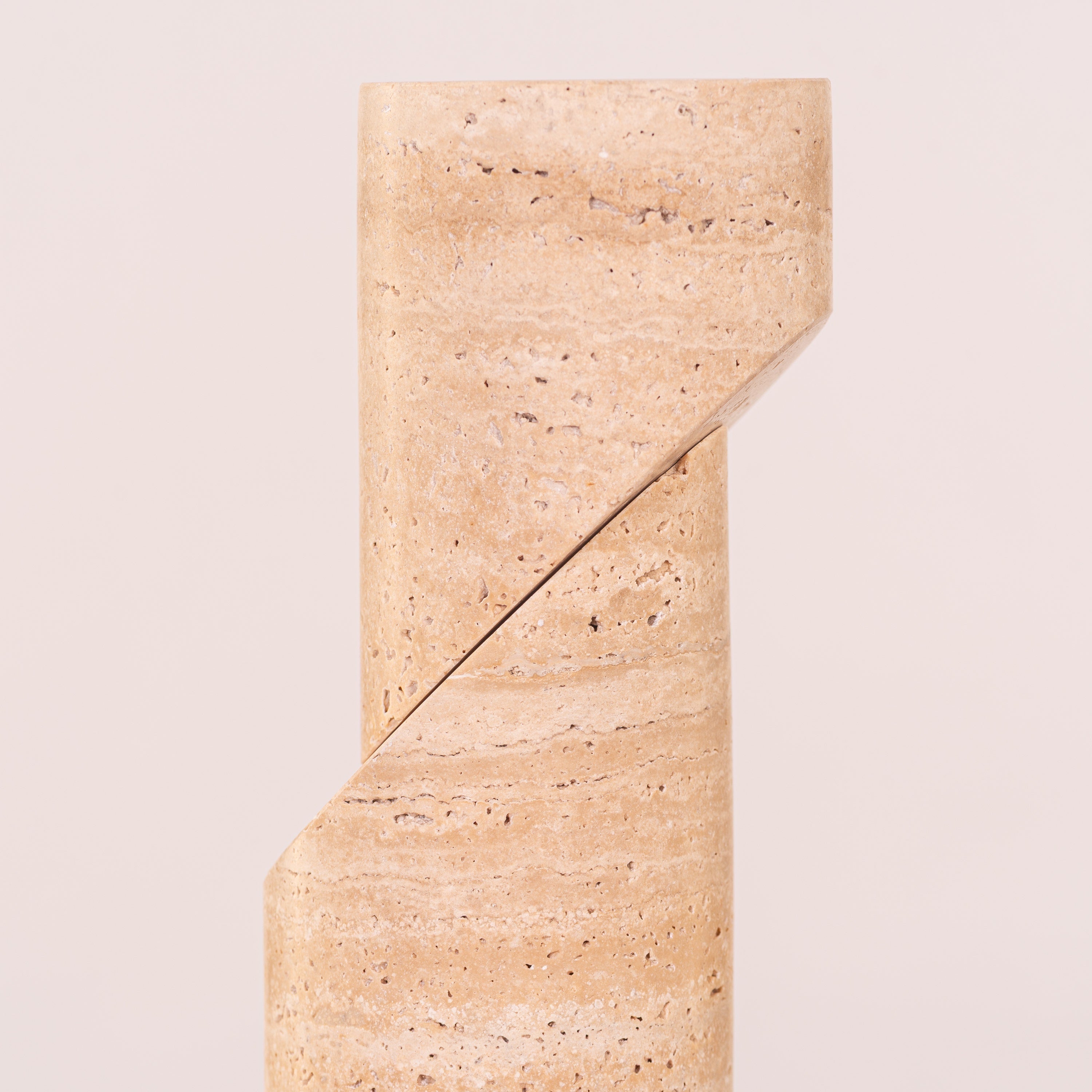 Sinkin Soon (Medium, Beige) Marble Candle Holder