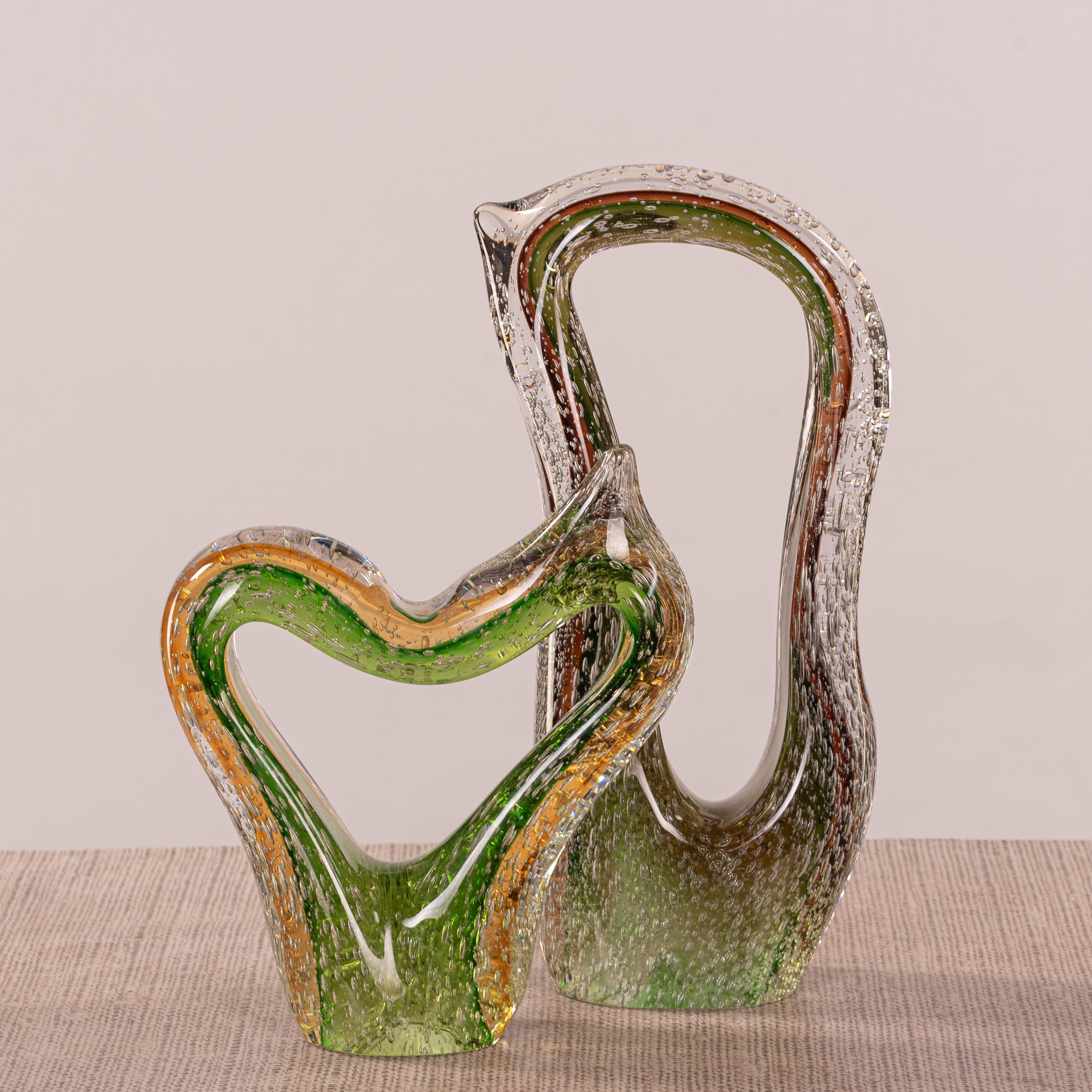 Astral Witness (Green, Brown) Handmade Glass Home Decor