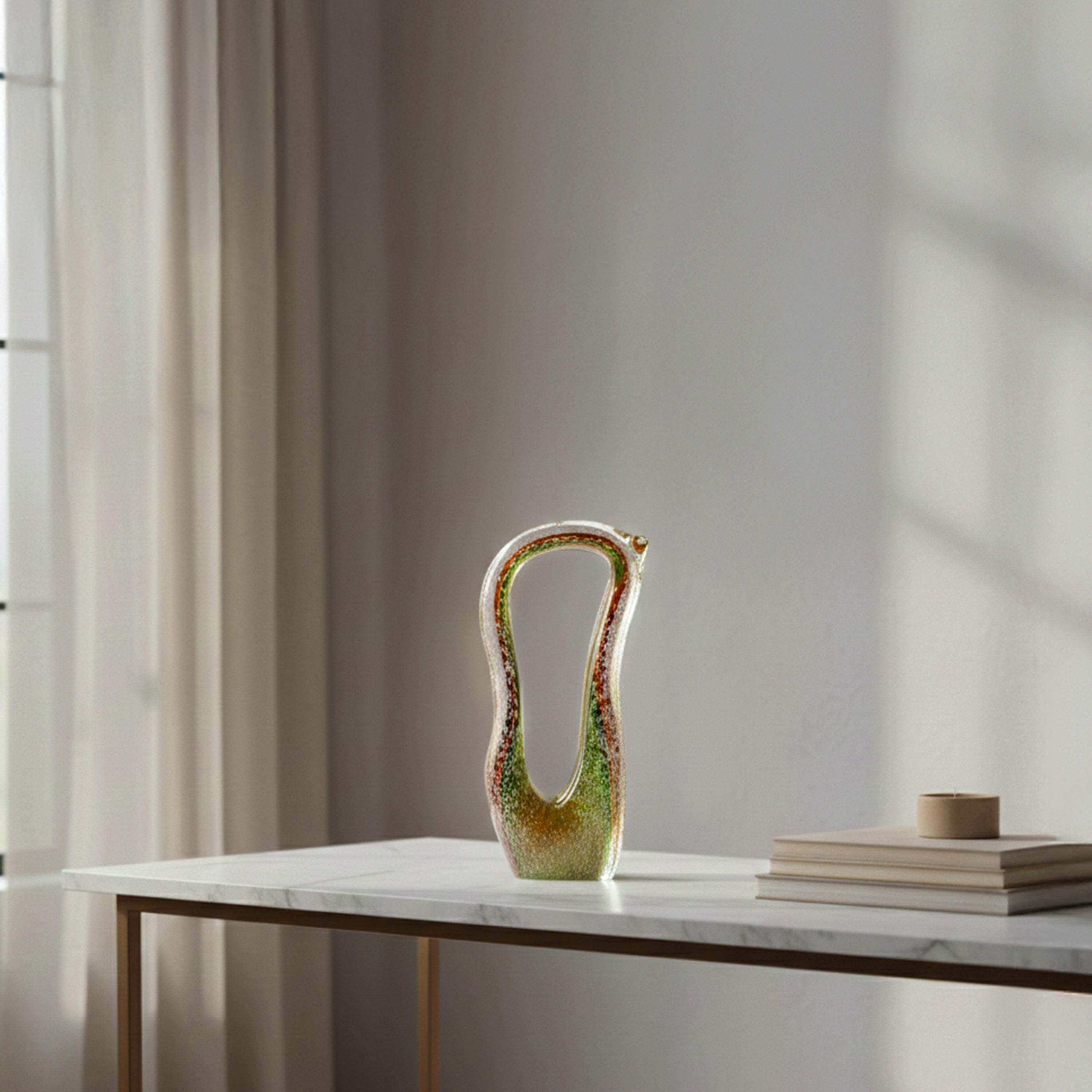 Astral Witness (Green, Brown) Handmade Glass Home Decor