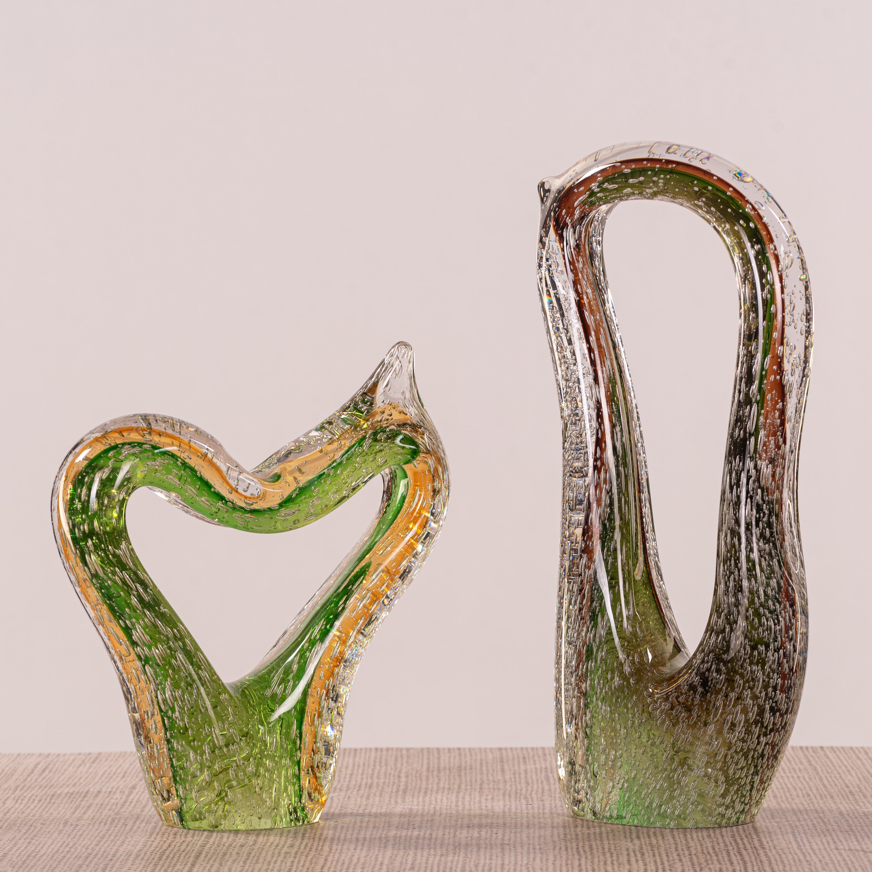 No Love Dying (Green, Brown) Handmade Glass Home Decor