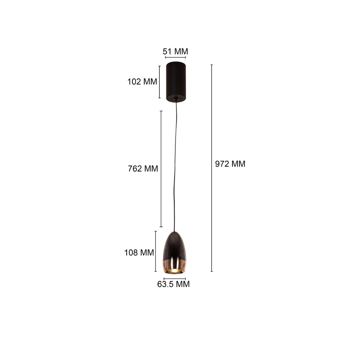 Ariana- 3W Black (Warm White) LED Designer Series Pendant (DL01-10168)