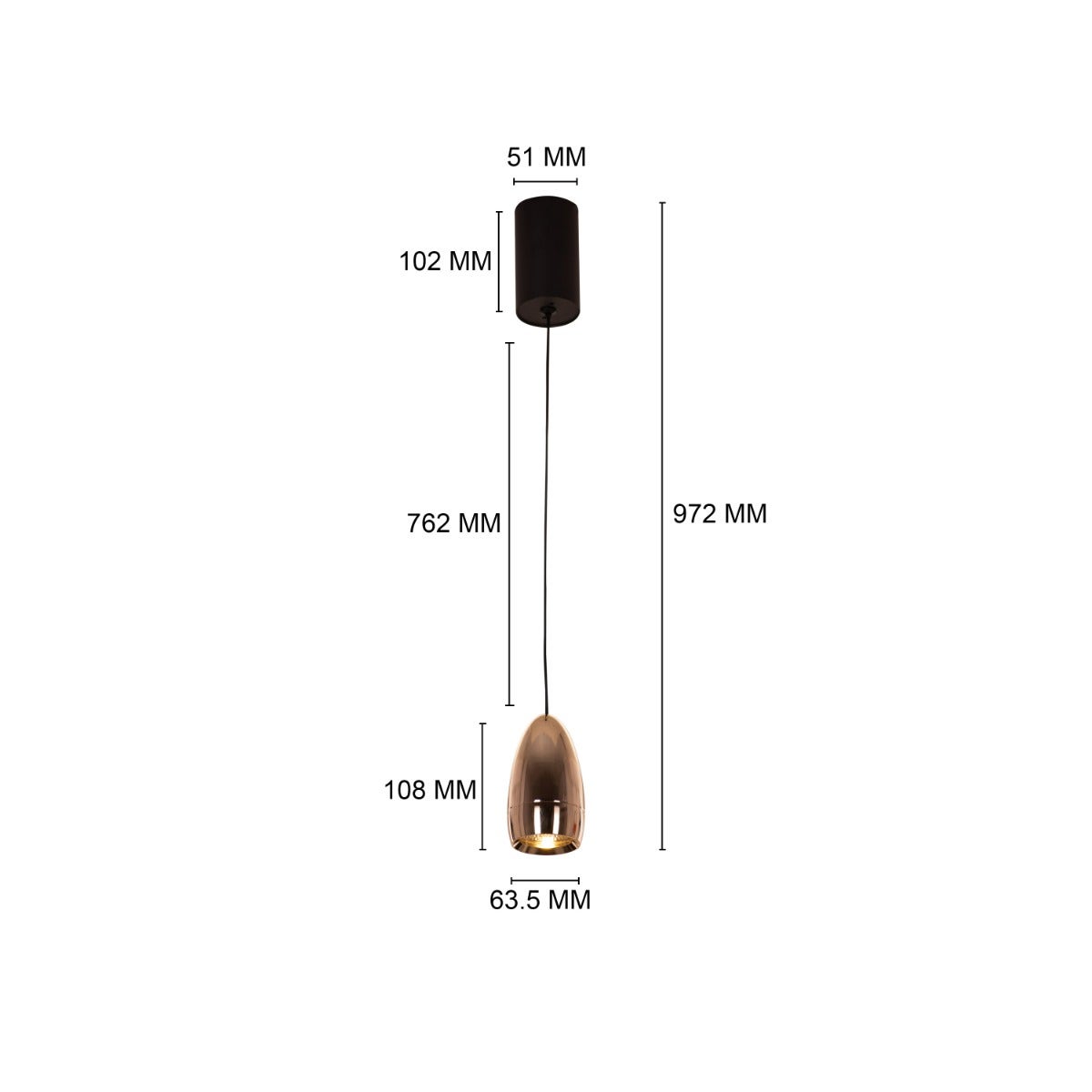 Ariana- 3W Gold (Warm White) LED Designer Series Pendant (DL01-10169)