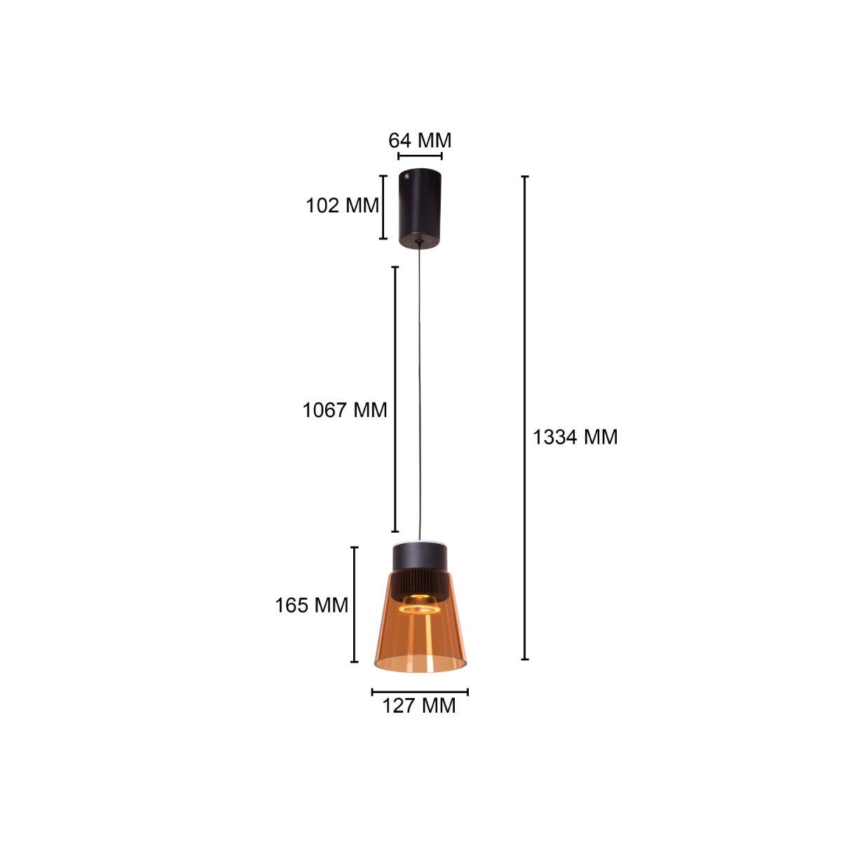 Paros- 3W Amber (3000K) LED Designer Series Pendant (DL01-10338)