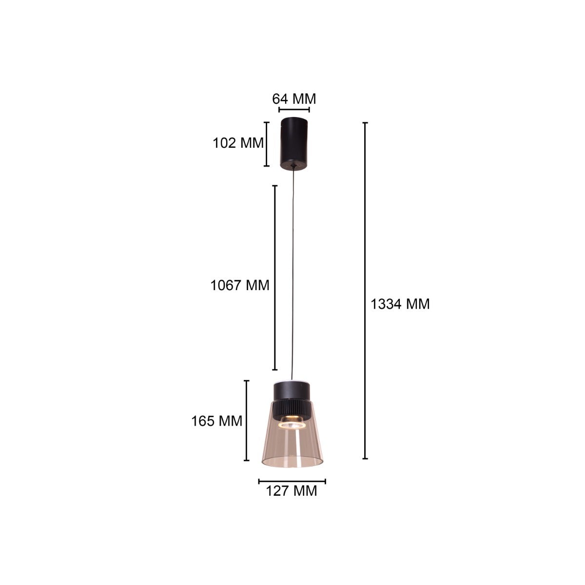 Paros- 3W Smokey Grey (3000K) LED Designer Series Pendant (DL01-10339)