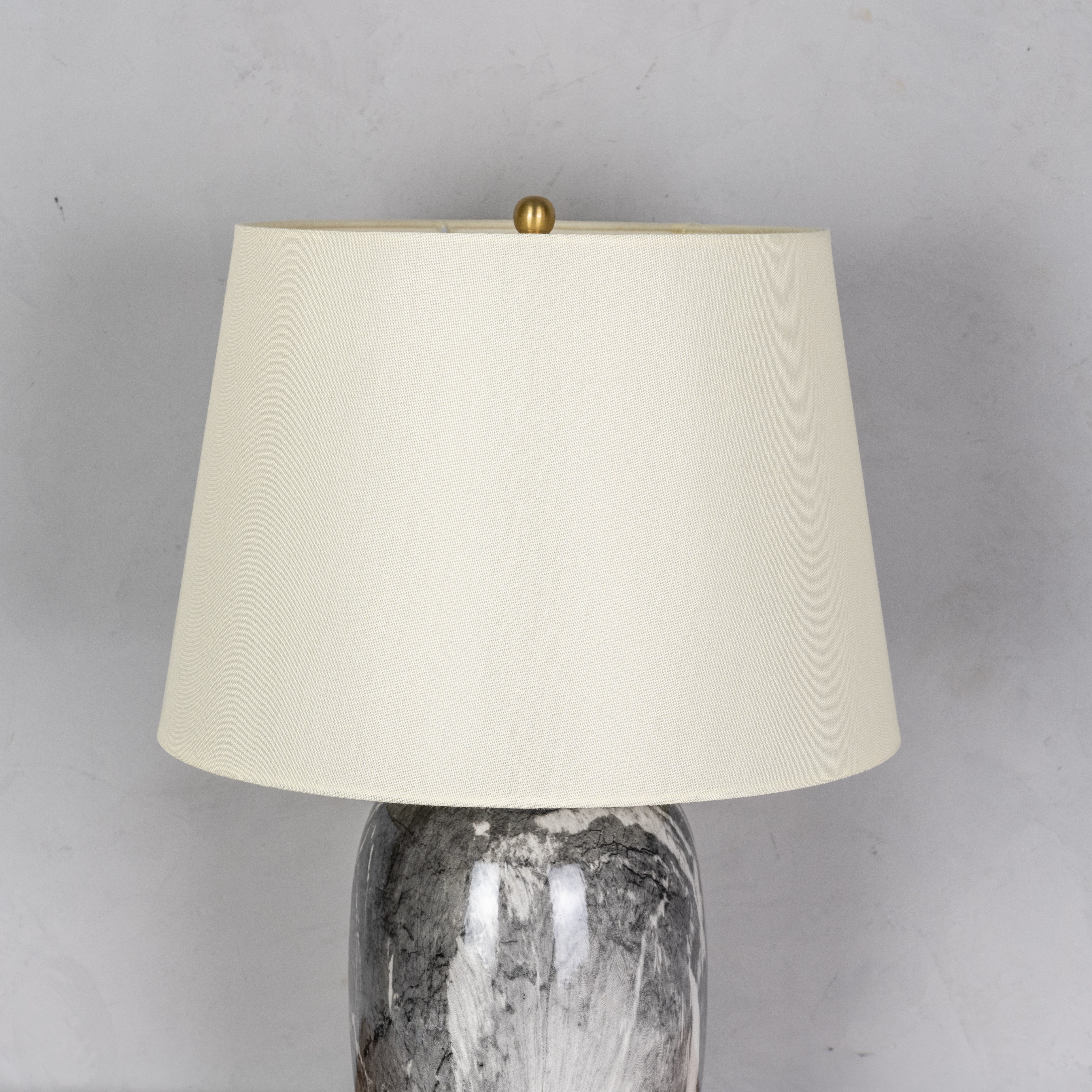 RSVP Please (Smokey Grey) Marble Table Lamp